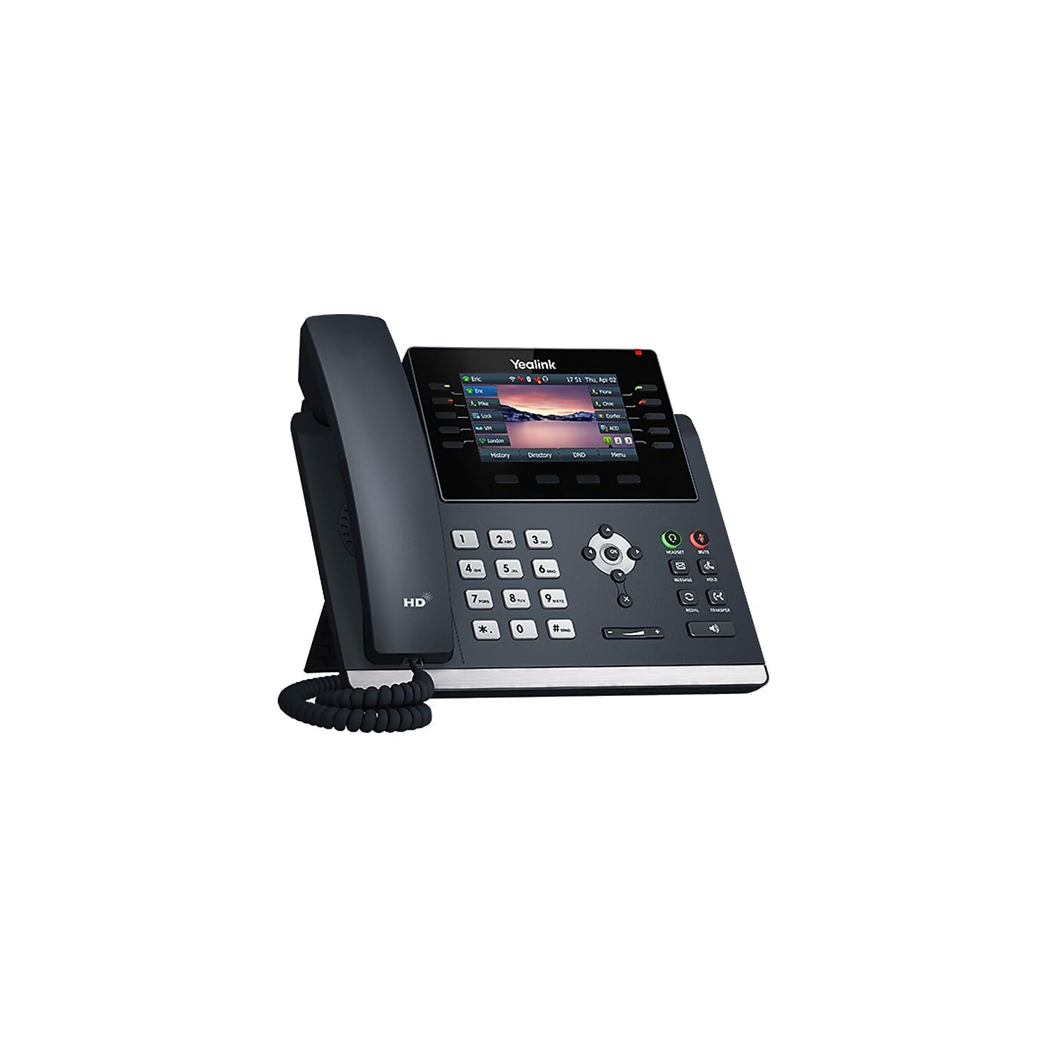 Yealink SIP-T46U IP Phone with HD Voice, 12 Line Keys, Wall Mountable & Desktop Use - Classic Gray for Office & Business VoIP Communication