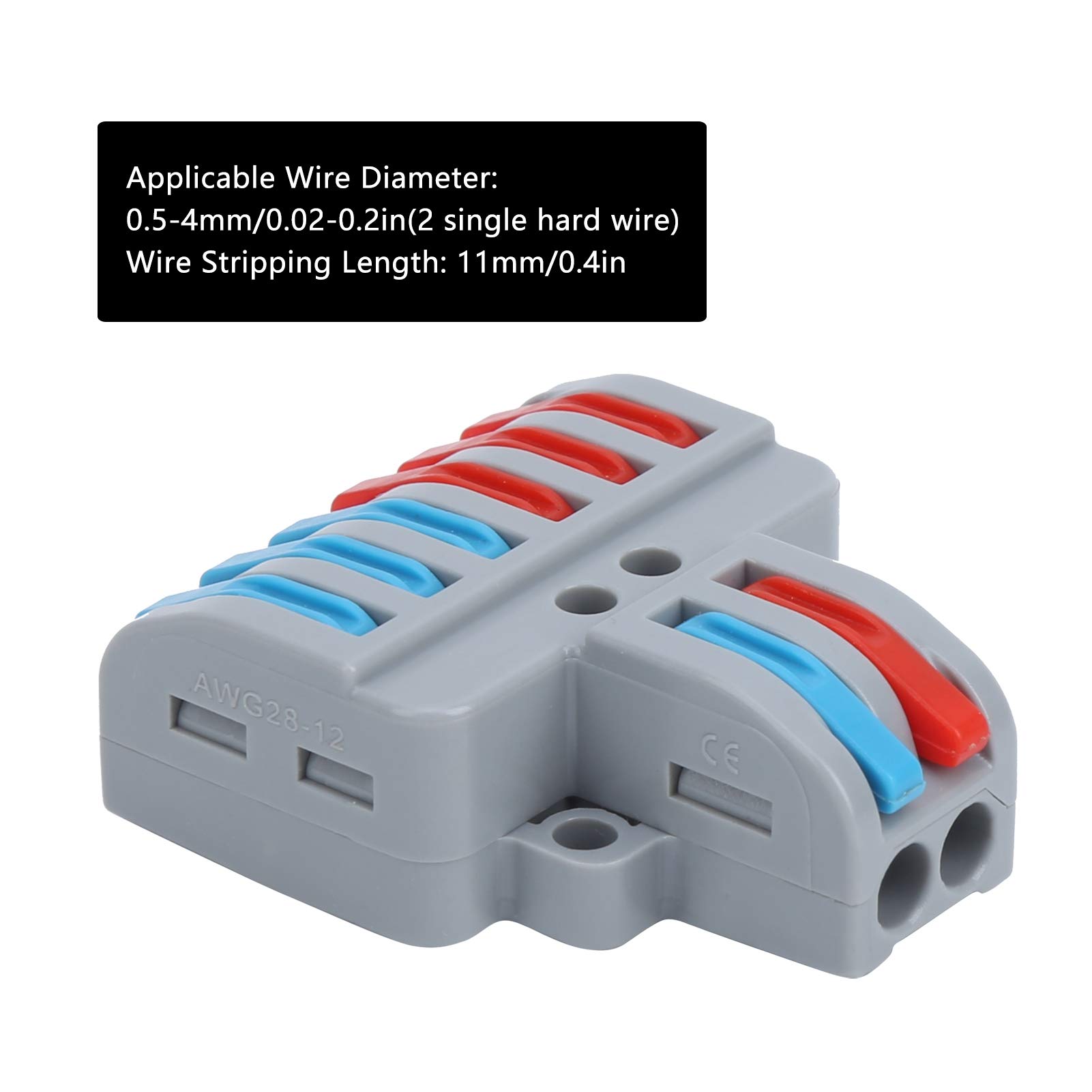 10pcs LT-623 ABS Plastic Terminal Blocks - 2 Inlet 6 Outlet Electric Cable Connectors for Home Wiring, DIY Projects & Electrical Repairs | Durable Wiring Connectors for Secure Connections