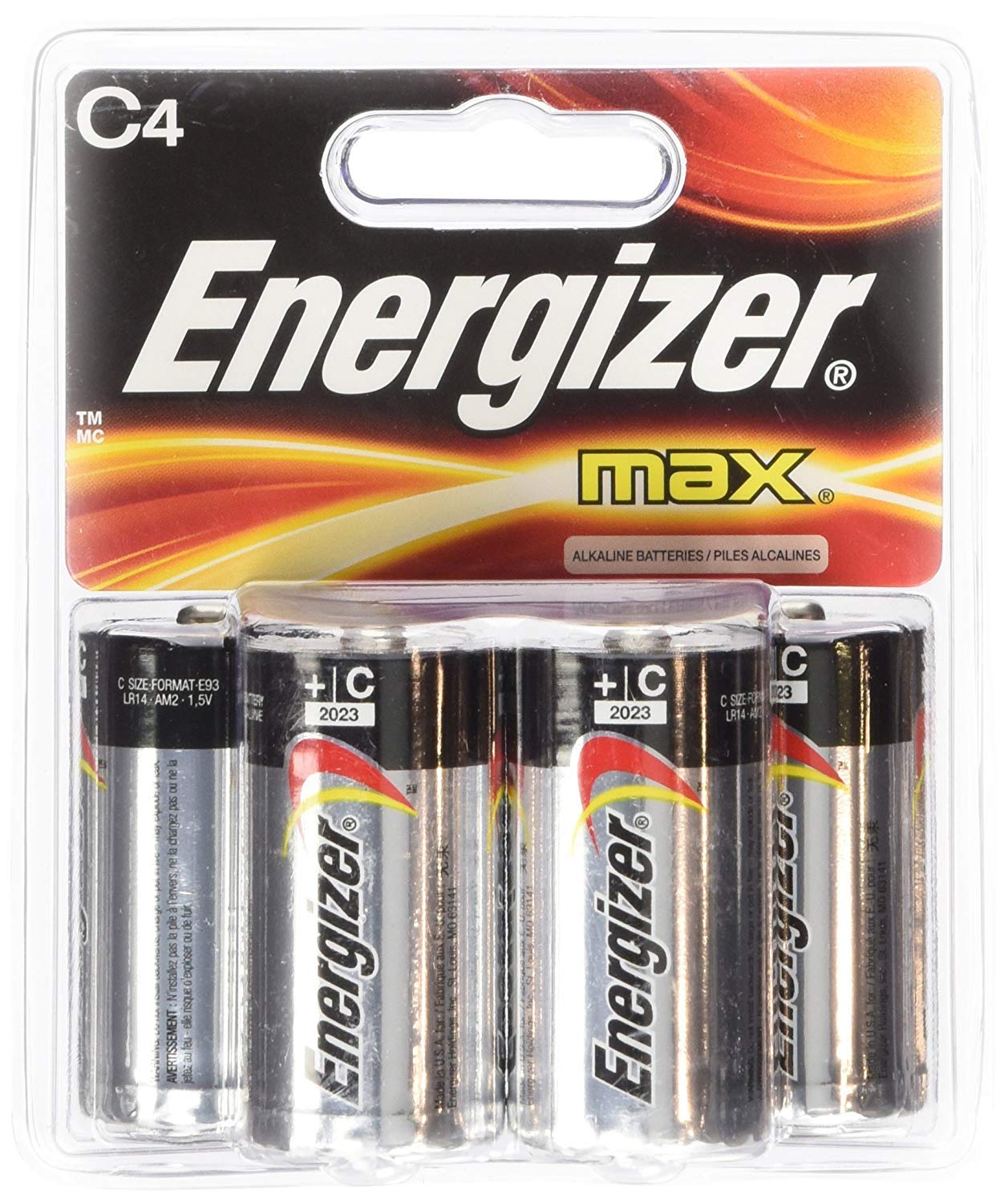 Energizer Max C Cell Alkaline Batteries - 16 Count (4 Packs of 4) - Long-Lasting Power for Toys, Flashlights, and Electronic Devices