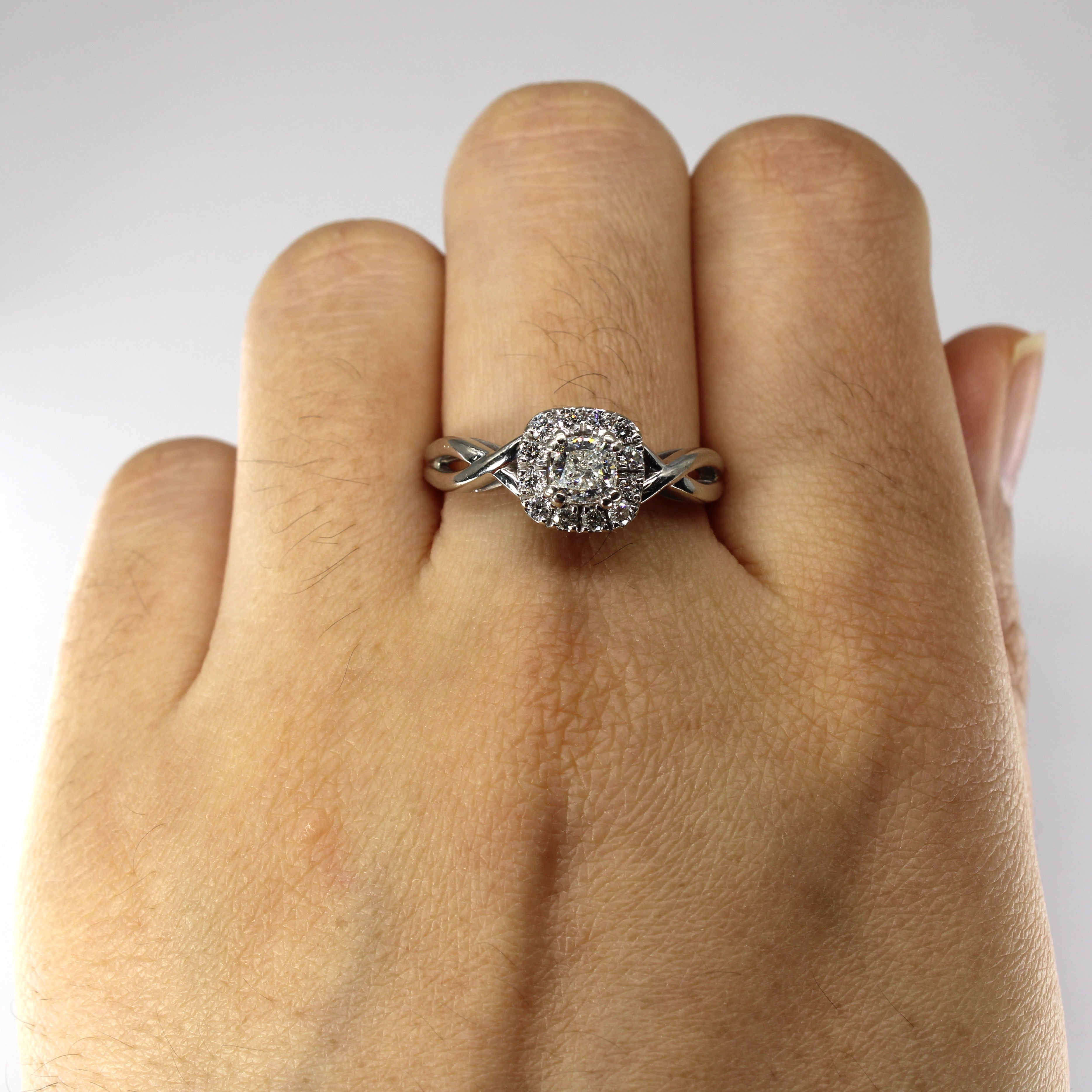 Halo Diamond Engagement Ring 0.78ctw VS1 I Size 8.25 - Perfect for Proposals, Anniversaries & Wedding Bands