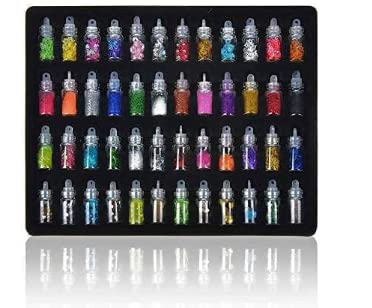 Premium 48-Piece Nail Art Kit with Glitter Stones, 100 Fake Nails, 15 Brushes & Dotting Tools - Complete DIY Manicure Set for Home Salon, Parties & Gift Giving