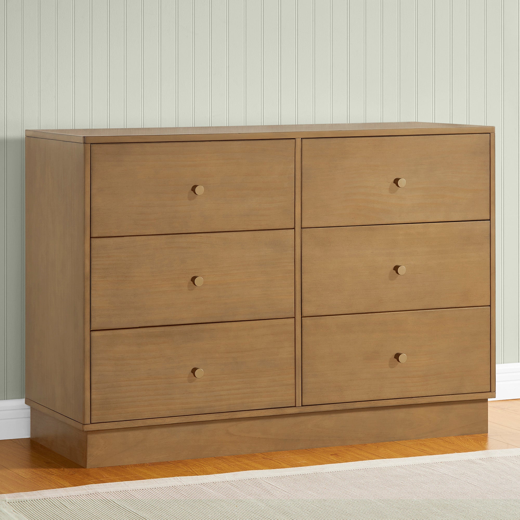 James 6-Drawer Wooden Dresser with Interlocking Drawers - Sturdy Bedroom Storage Organizer for Clothes & Accessories | Perfect for Master Bedroom, Guest Room & Dormitory
