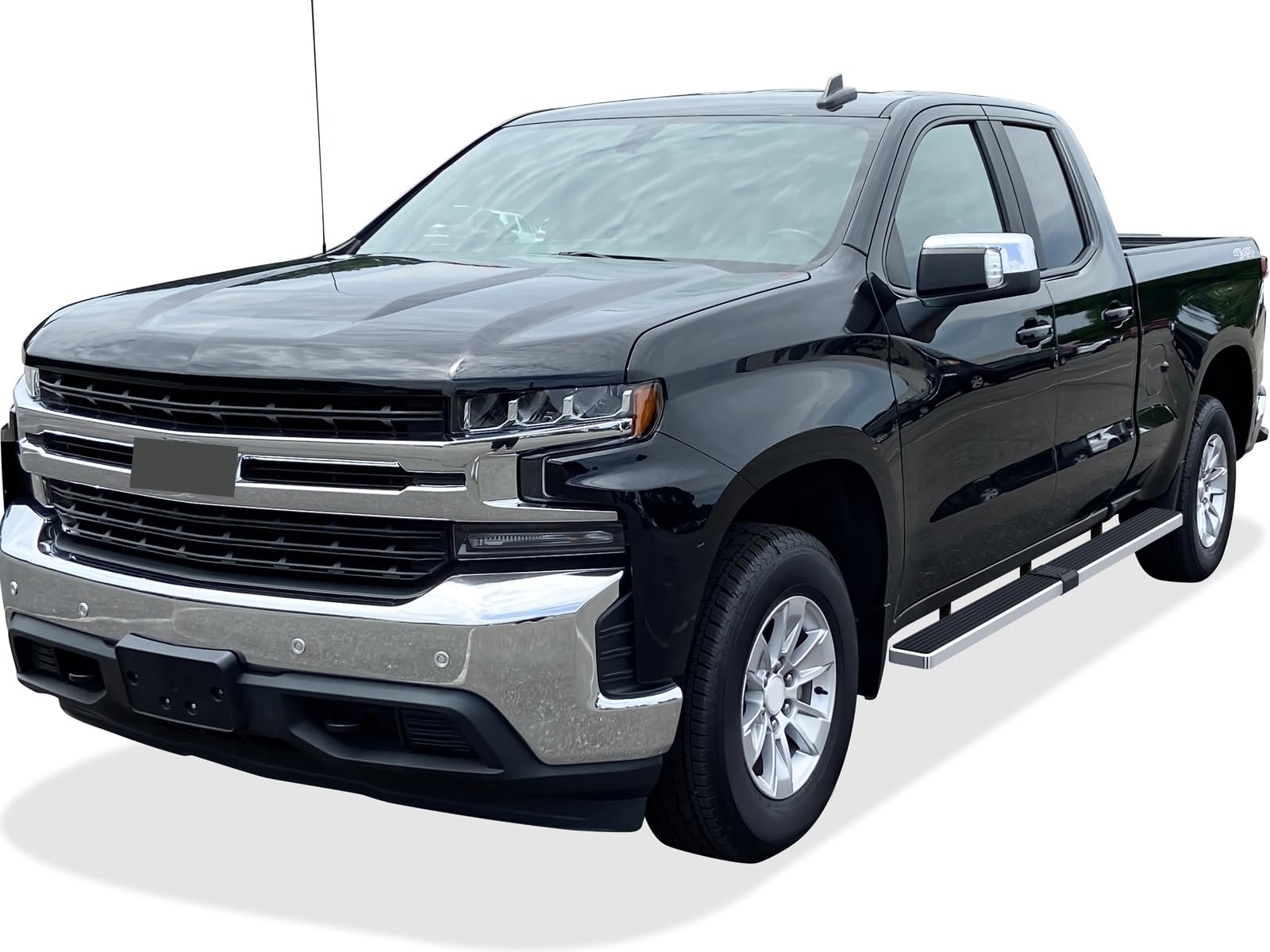 APS Wheel to Wheel Running Boards for 2019-2025 Chevy Silverado & GMC Sierra 1500 Extended Cab 6.5ft Bed | 2020-2025 2500/3500 Models | 304 Stainless Steel Nerf Bars | Heavy Duty Side Steps for Off-Road & Daily Driving
