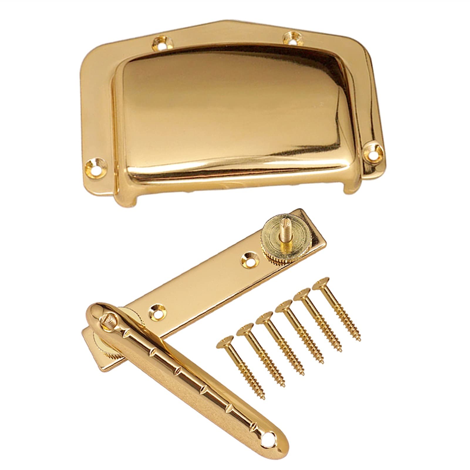 Electric Guitar Bridge Saddle & Tailpiece Set - Gold Metal Replacement Part for Beginner Guitarists | Perfect for DIY Guitar Repair, Upgrades & Maintenance