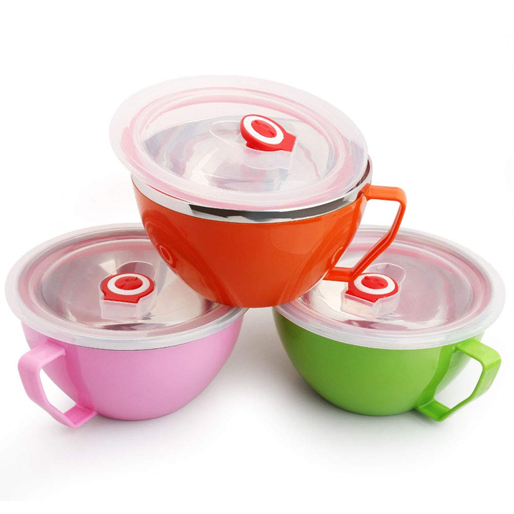 Premium Stainless Steel Insulated Soup Bowl with Lid - Double Wall Vacuum Insulation Keeps Food Hot/Cold for Hours - Durable Household Tableware for Soup, Cereal, Noodles - Perfect for Camping, Office Lunch & Outdoor Picnics