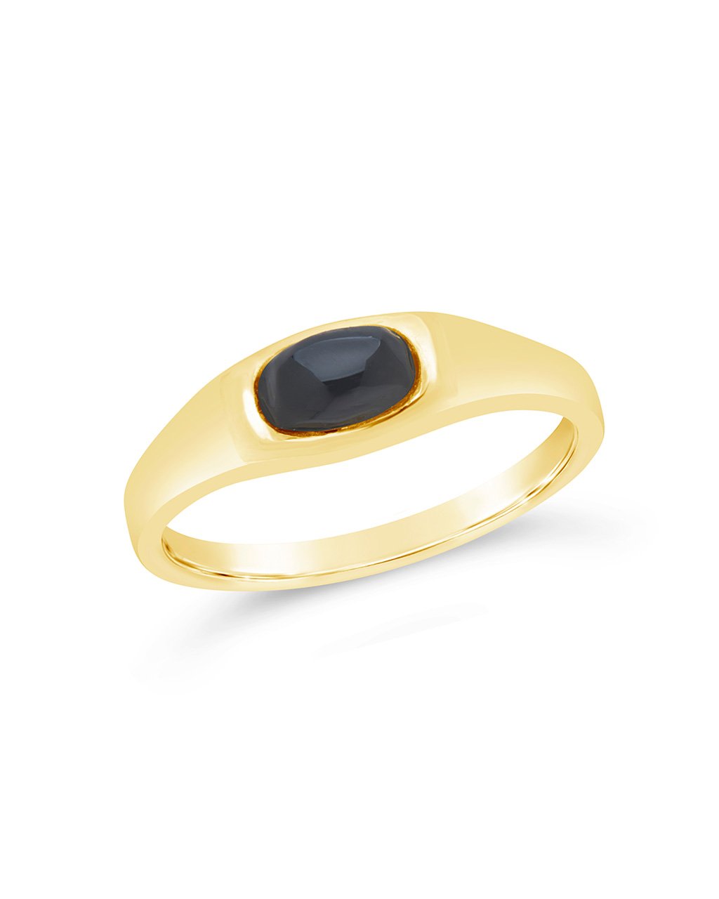 Black Onyx Signet Ring for Men - Sterling Silver 925 Men's Jewelry - Elegant Gothic Style Pinky Ring - Perfect for Gifts, Weddings & Formal Occasions