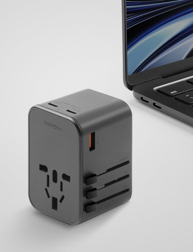 TravelWorld GaN65 Fast Charging Universal Travel Adapter - Perfect for International Trips, Business Travel & Vacation