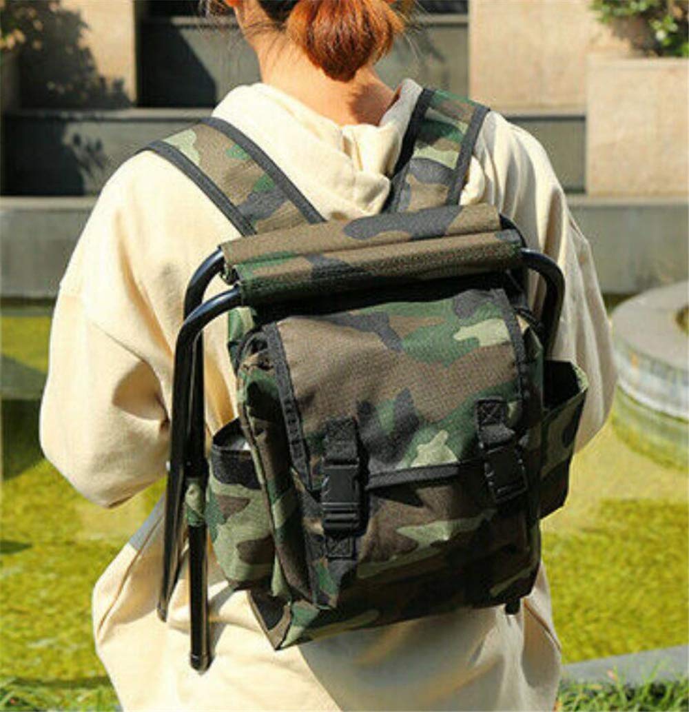 HTTMT Foldable Outdoor Multi-Function Fishing Backpack with Beach Chair, Stool & Cooler Bag - Portable Camping, Hiking, Picnic Gear for Men & Women [Item Number: ET-Seat001] - Perfect for Beach Trips, Fishing Excursions & Outdoor Adventures
