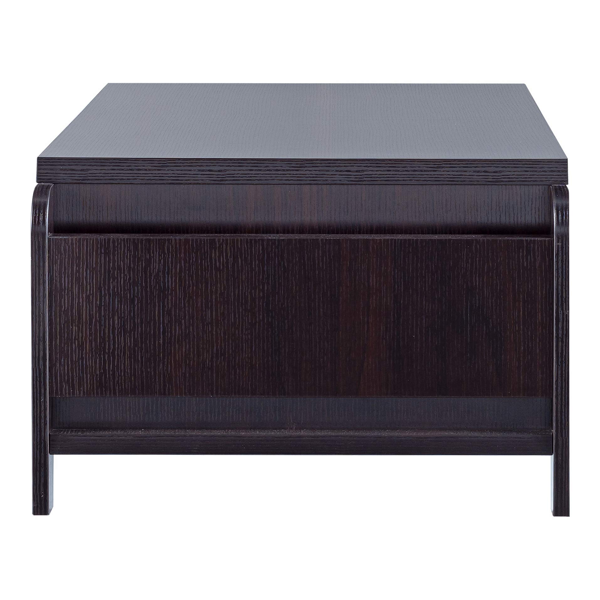 Modern Rectangular Coffee Table with Open Shelf - Cappuccino Finish for Living Room, Lounge & Office - Stylish & Functional Home Decor