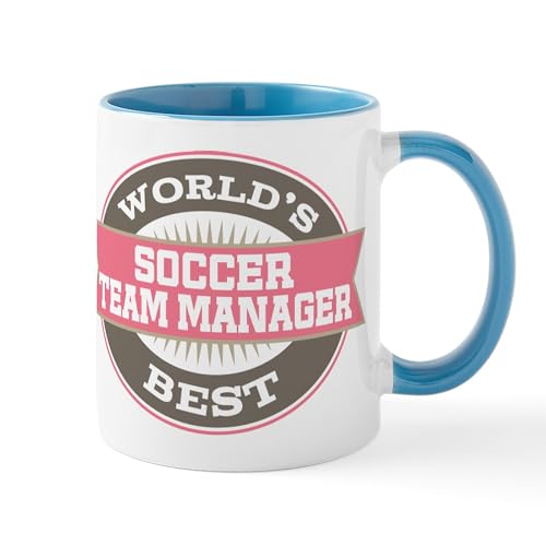 White/Blue Inside - Soccer Team Manager Mug