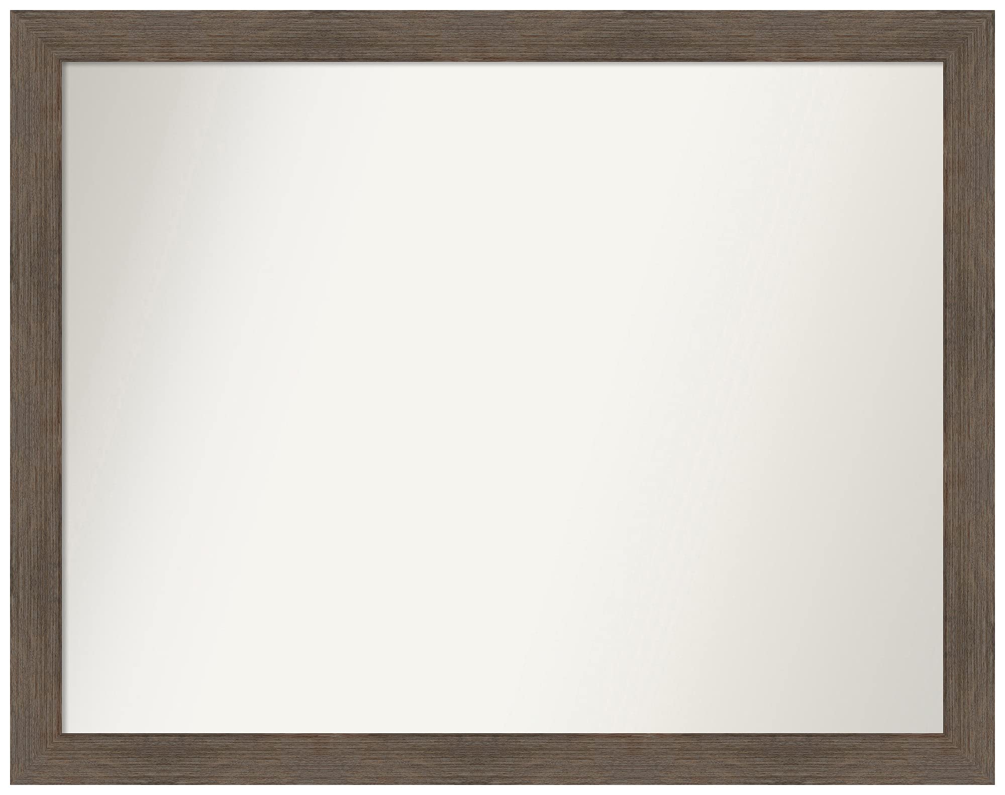 Amanti Art Non-Beveled Custom Wall Mirror 26x33 Inches - Solid Hardwood Mocha Narrow Frame - Bathroom, Living Room, Bedroom Decor - Custom Sizes Available - Elegant Brown Wall Mirror for Home Decor