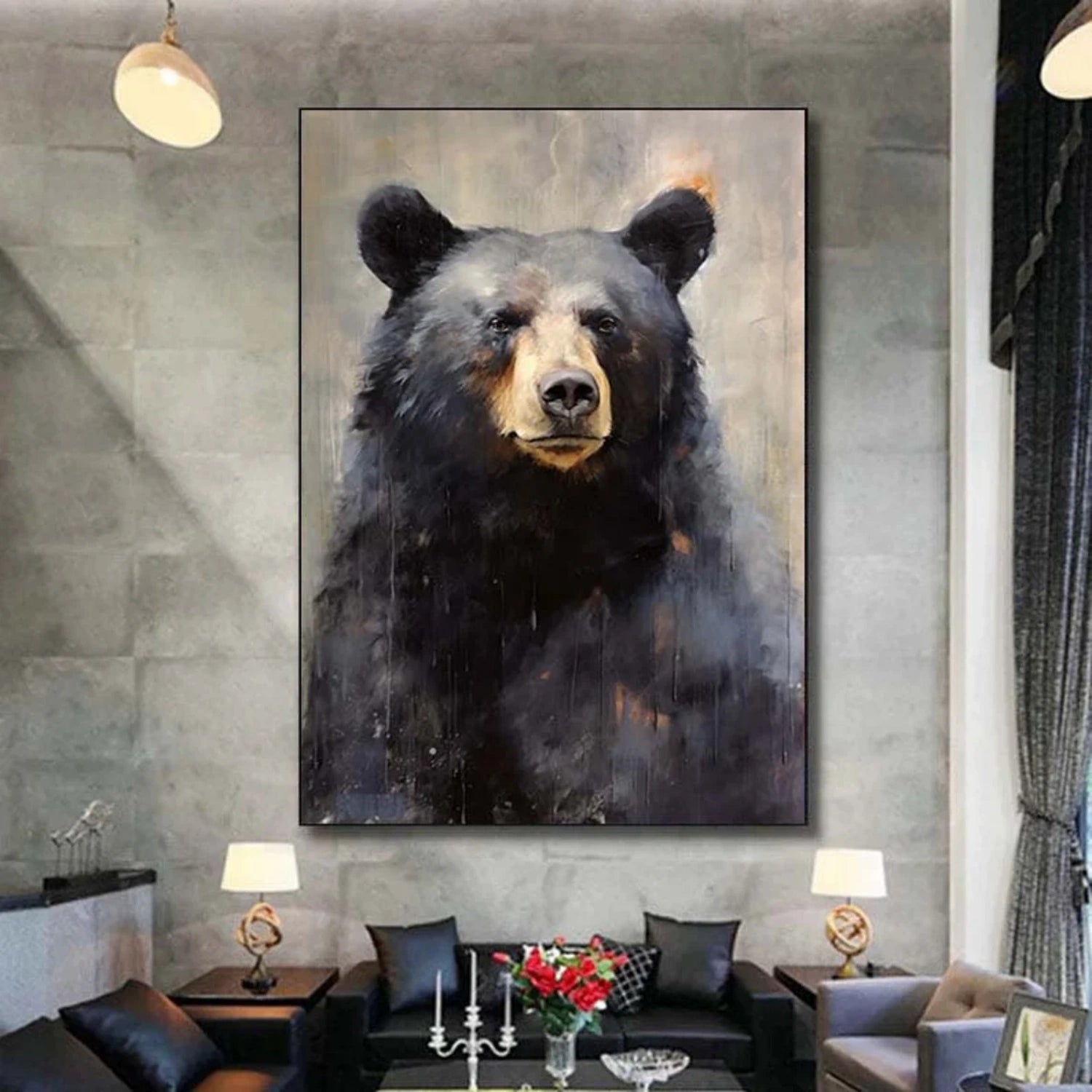 Animal Art Painting #AP160 - Handmade Canvas Wall Art for Home & Office Decor | Perfect for Living Room, Bedroom, or Gift