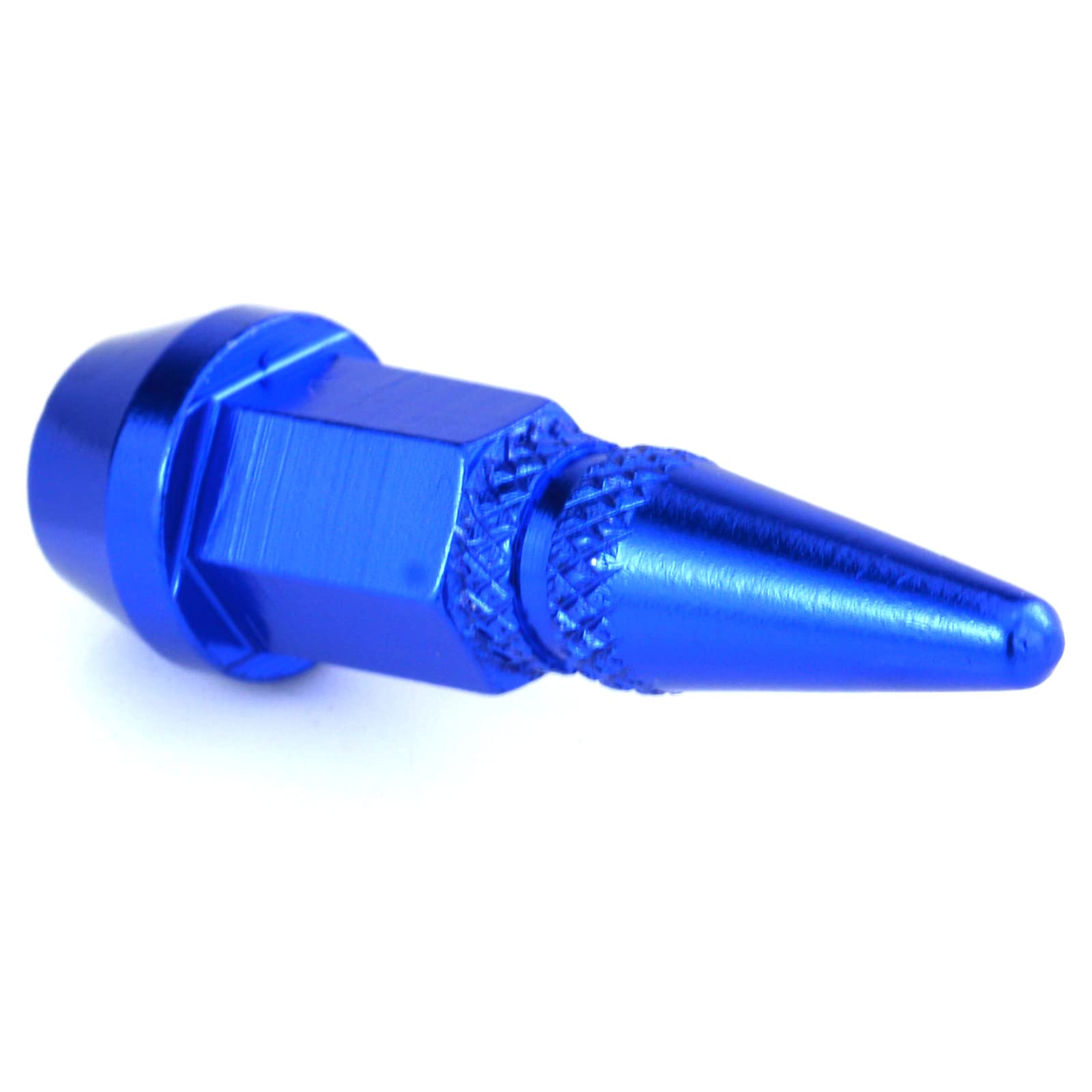 Lunsom Metal Tire Valve Caps - 4PCS Blue for Car, Motorcycle & Bike - Durable Air Pressure Covers for Road Trips & Commuting