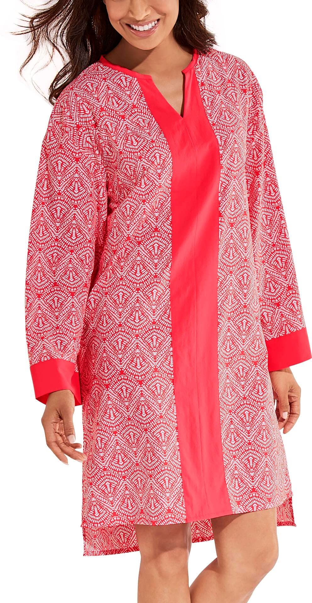 Coolibar UPF 50+ Women's Calvada Sun Protective Cover-Up Dress - Lightweight Beachwear for Swimming, Vacation & Summer Outdoor Activities
