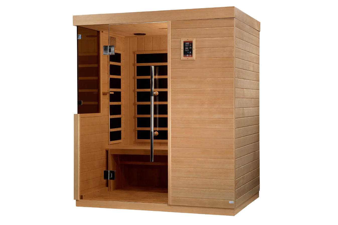 Golden Designs Bilbao 3-Person Ultra Low EMF FAR Infrared Sauna for Home Spa, Relaxation & Detox Therapy - Perfect for Wellness & Recovery