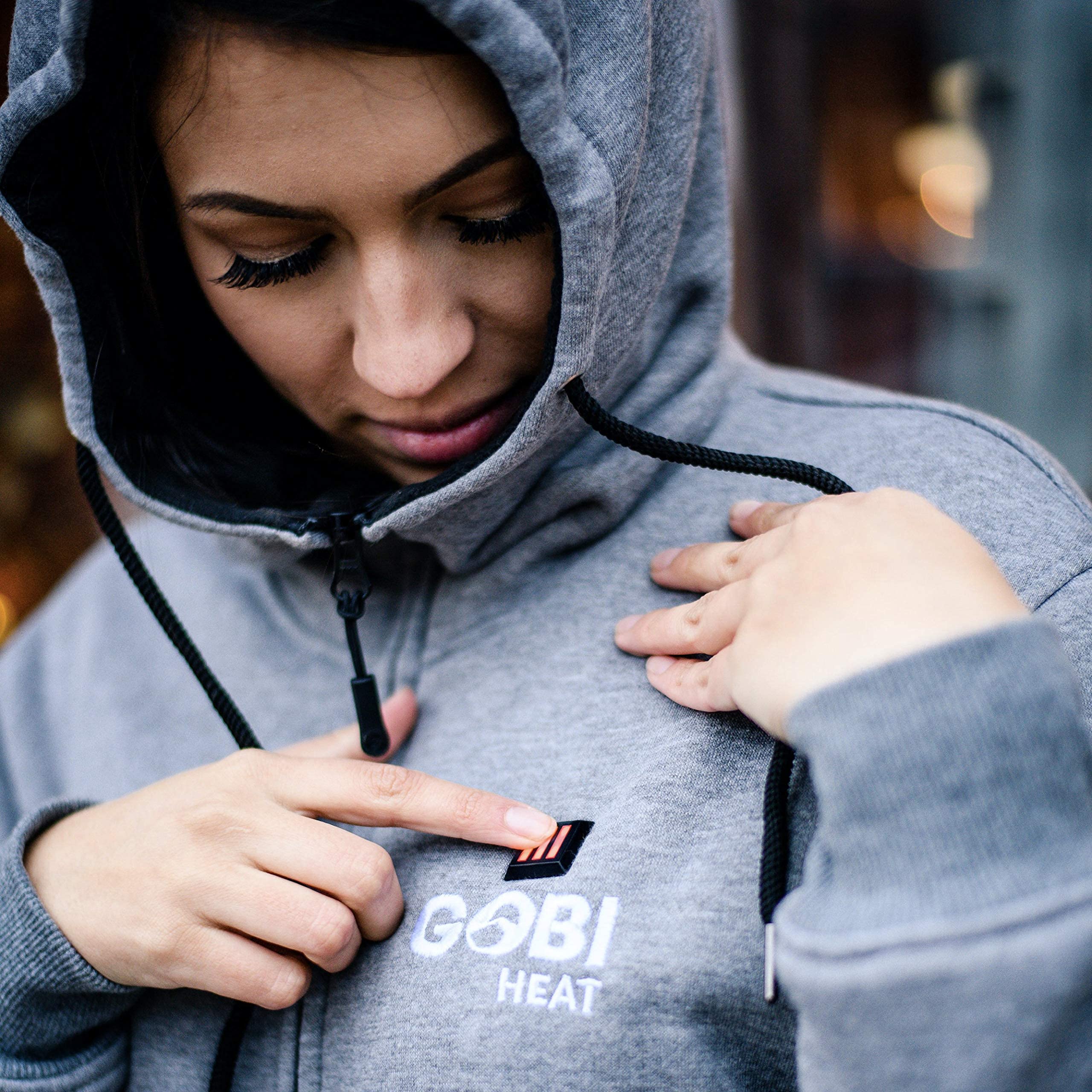 Ridge Women's Heated Hoodie with Battery & Charger - 10 Hours Continuous Heating, Machine Washable - Perfect for Winter Outdoor Activities, Camping, and Cold Weather Commutes