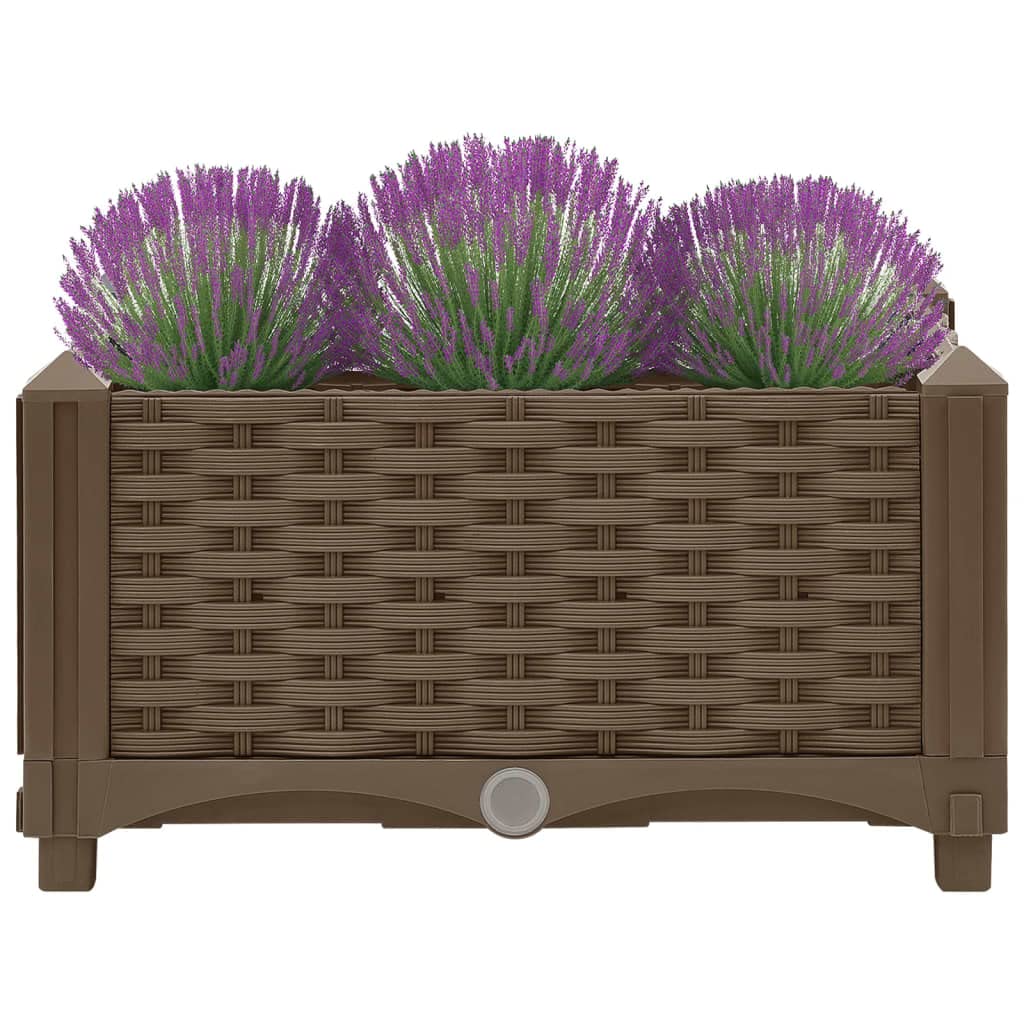 15.7x15.7x9.1 Inch Raised Garden Bed Planter Box - Durable Polypropylene Outdoor Plant Rack for Herbs, Vegetables, Flowers & Succulents - Perfect for Backyard, Patio & Balcony Gardening