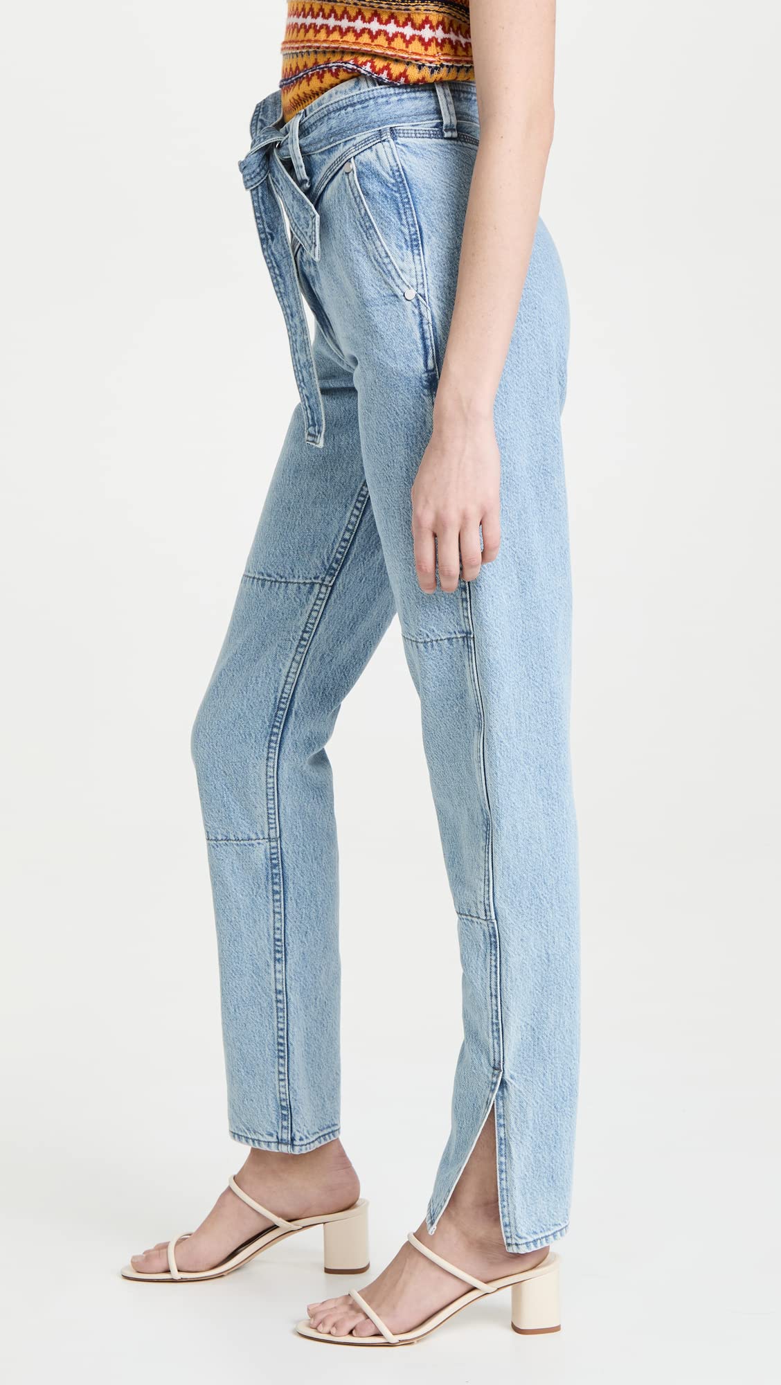 rag & bone Women's Mia Jeans - Clean Lou Blue Denim Size 31 | High Waist Skinny Jeans for Casual & Office Wear
