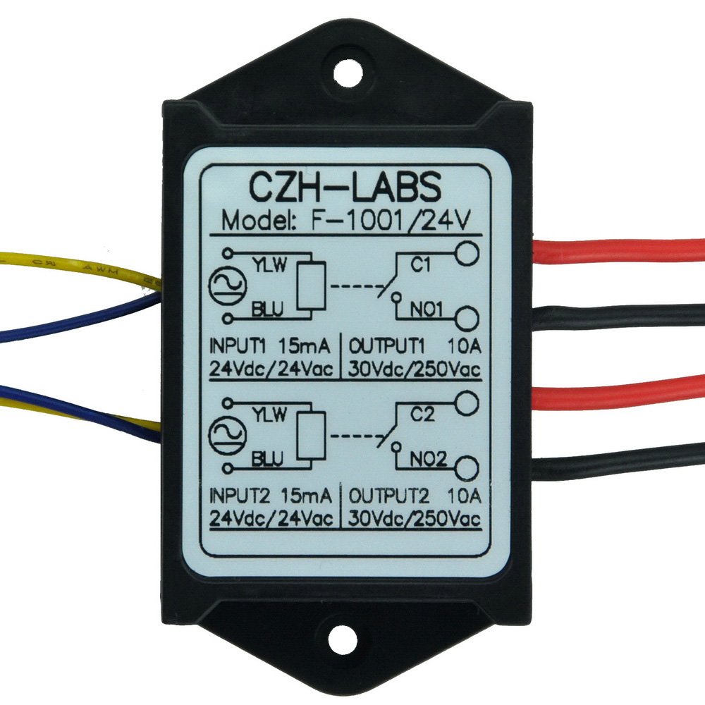 Dual SPST-NO 10A Power Relay Module 24V AC/DC - High Current Switching for Home Automation, Industrial Control & DIY Electronics Projects