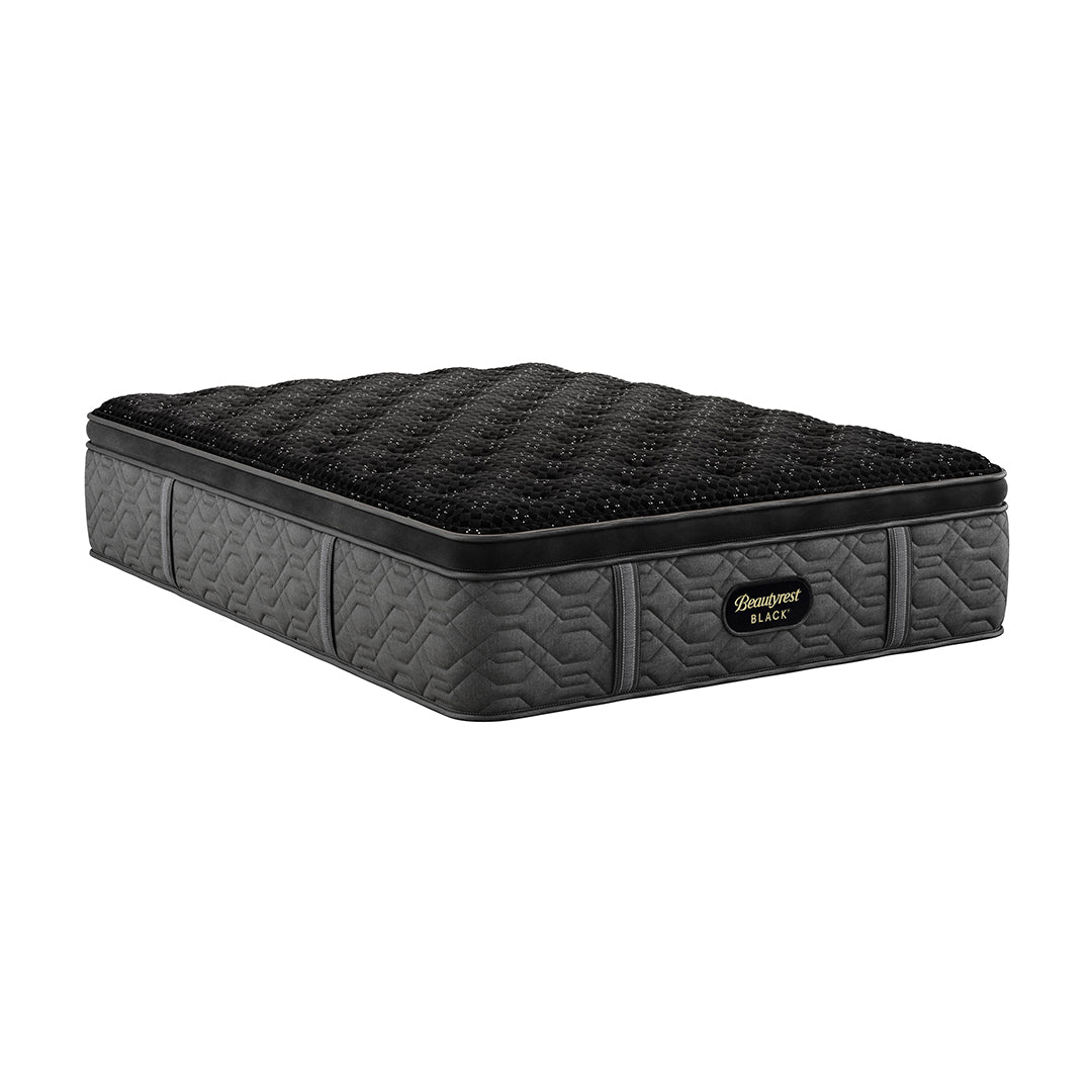 Beautyrest Black Series 3 Plush Pillow Top Mattress - Queen Size, Luxury Memory Foam Hybrid for Side Sleepers - Perfect for Master Bedroom & Guest Room Comfort