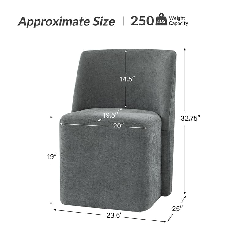 Yale Modern Curved Backrest Dining Chair - Adjustable & Versatile for Kitchen, Dining Room, Office (Set of 2, 4 or 6) - Comfortable Seating for Home & Restaurant Use