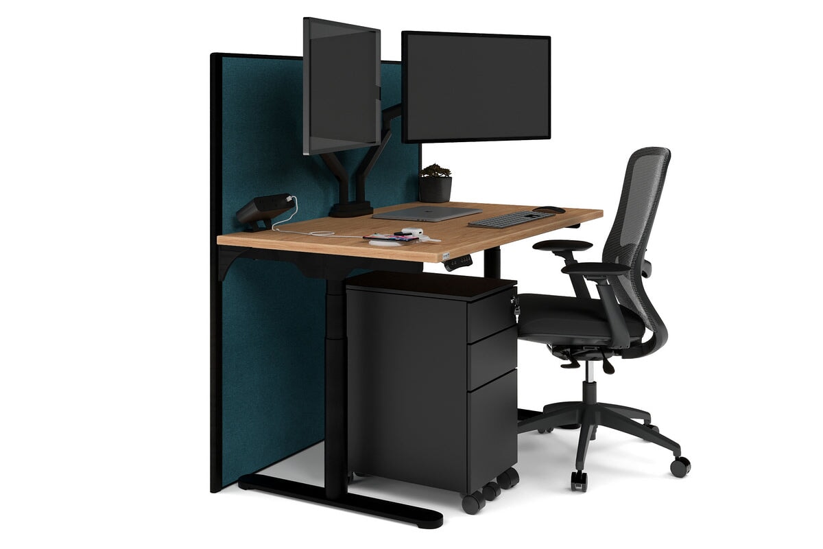 Flexi Premium Height Adjustable Single Workstation [1400L x 700W] - Ergonomic Standing Desk for Home Office, Gaming & Study - Electric Sit Stand Desk with Memory Function