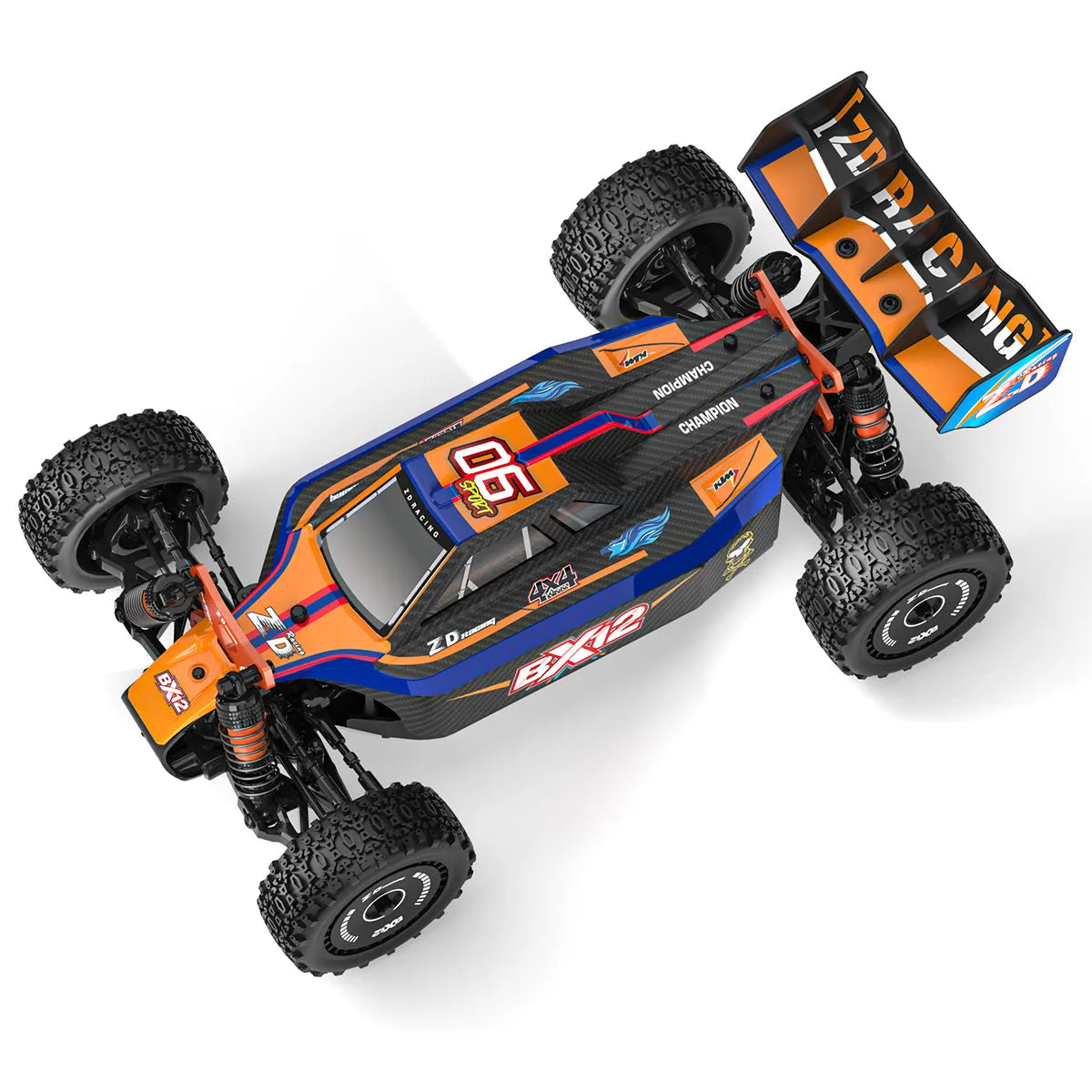 **ZD Racing BX 12 1/12 Scale 4WD RC Car - 70km/h High Speed, 3S Brushless Motor, 2.4G RTR, Oil-Filled Shocks - Off-Road Racing Truck for Adults & Kids (Perfect for Backyard, Park & Track Racing)**