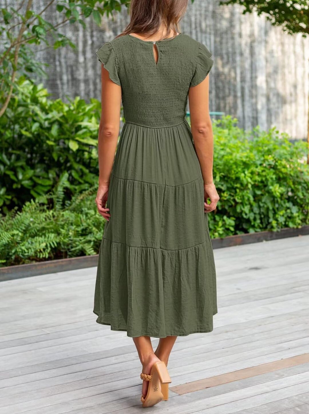 Sexy Summer Dresses for Women - Flowy Halter Midi Sundress for Beach, Vacation & Casual Wear | Breathable & Comfortable Sun Dress for Outdoor Activities