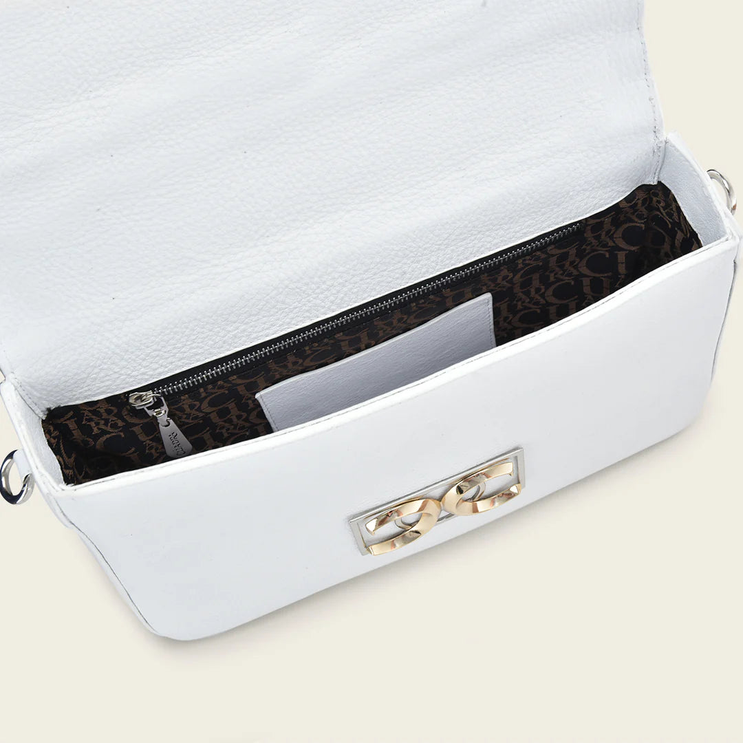 BOD0IPH Women's Fashion Python Handbag - Elegant White Dress Clutch Purse for Evening Parties, Weddings & Special Occasions