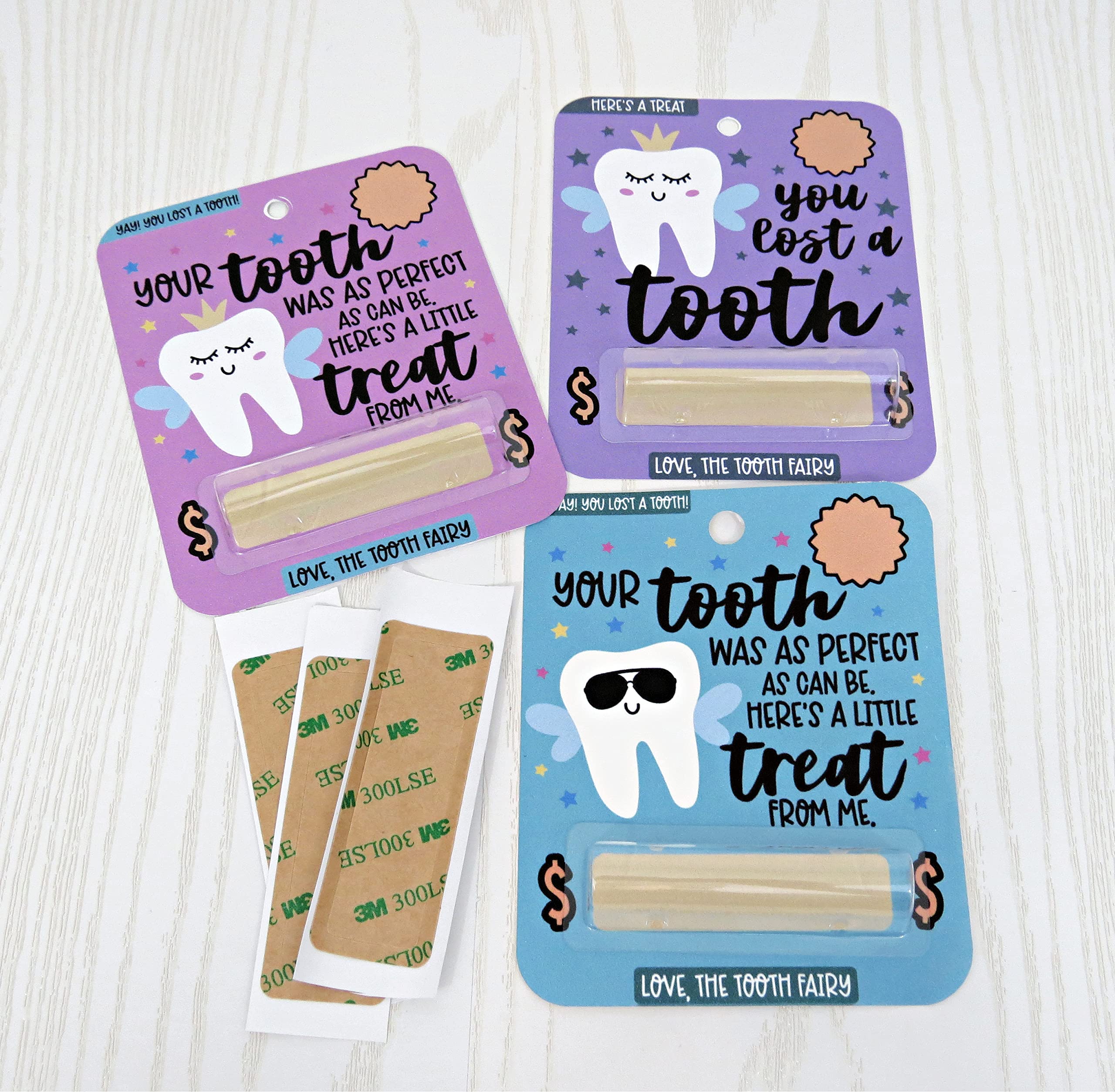 Tooth Fairy Money Holder with Plastic Dome - Unique Cash Gift Card for Kids - 3 Pack (One of Each Style) - Perfect for First Lost Tooth Celebrations & Childhood Milestones