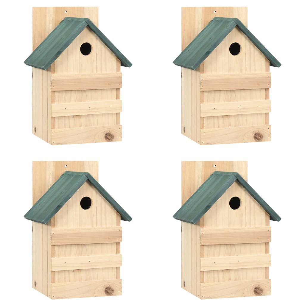 iFCOW Wooden Bird Houses - Set of 4 (9.1