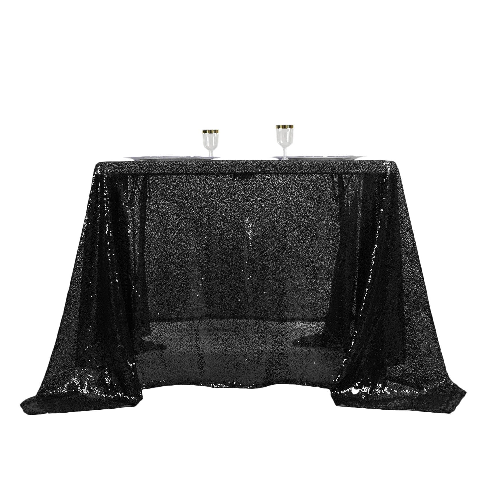 90 x 90 Inch Sparkling Sequin Tablecloth Cover - Elegant Party Decor for Weddings, Banquets & Special Events