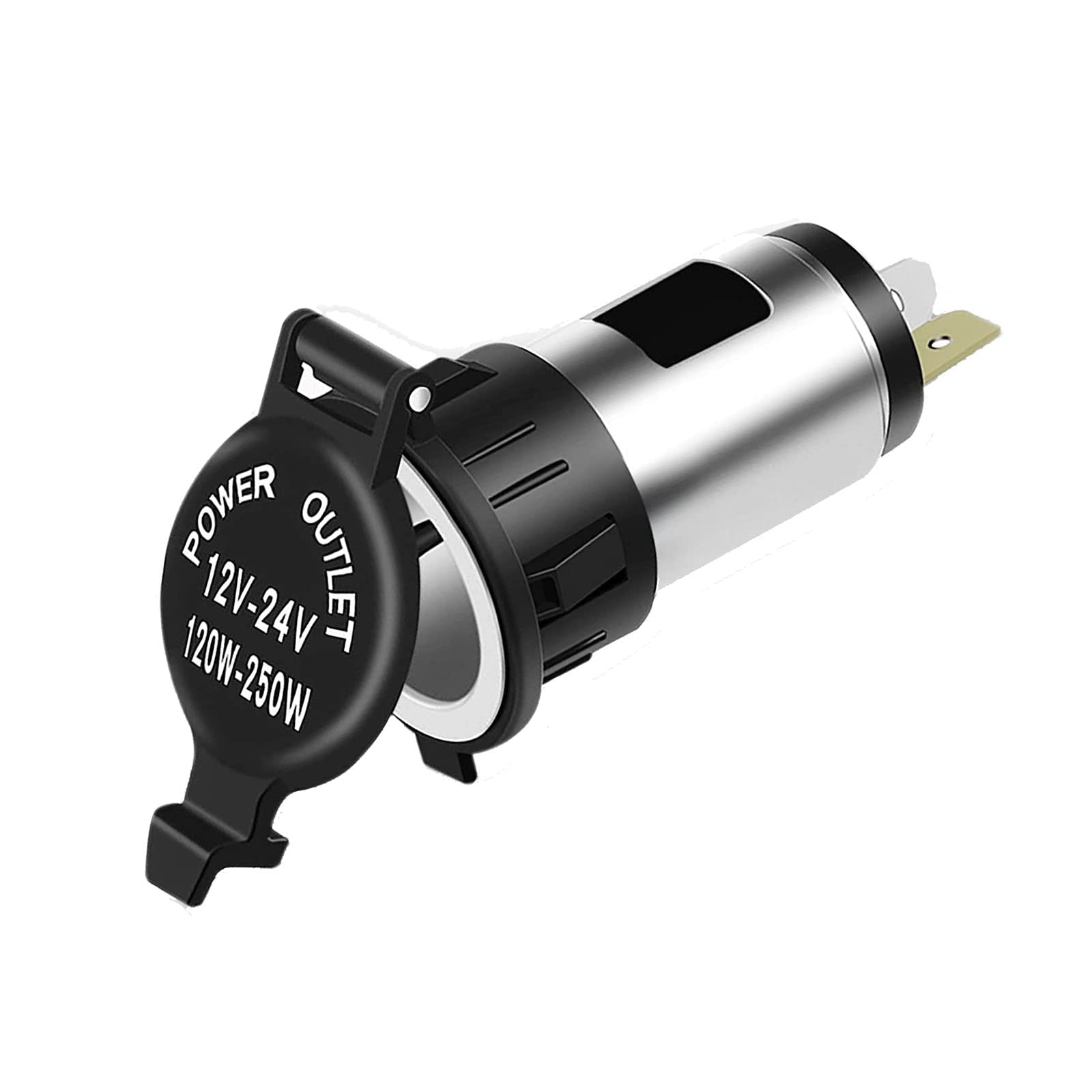 Xafissy 12V 120W Waterproof Auto Lighter Socket Plug - Universal Car Boat Tractor Motorcycle Power Outlet Adapter | Perfect for Road Trips, Marine Use & Outdoor Adventures