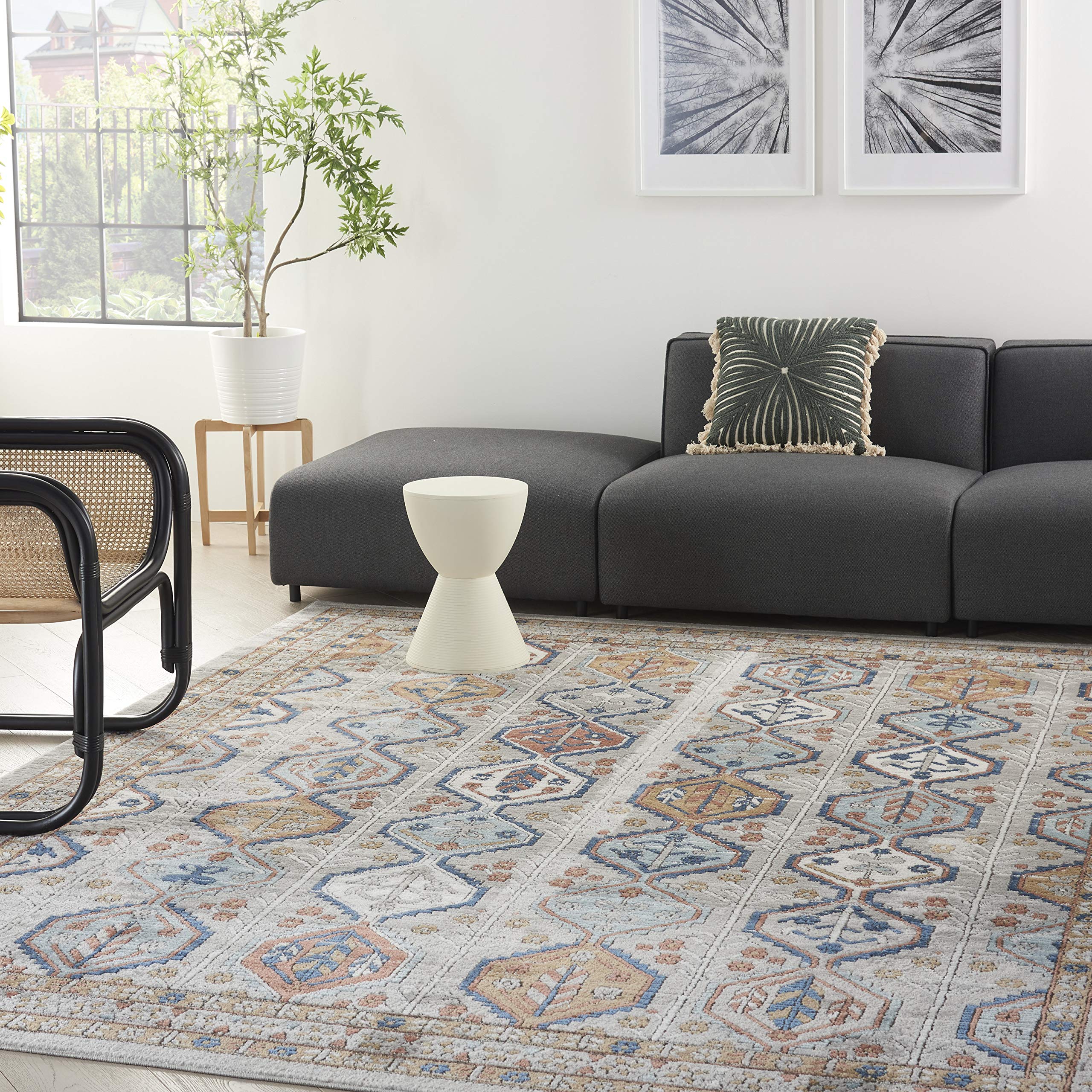 Nourison Concerto Bohemian Grey/Multi 6'7
