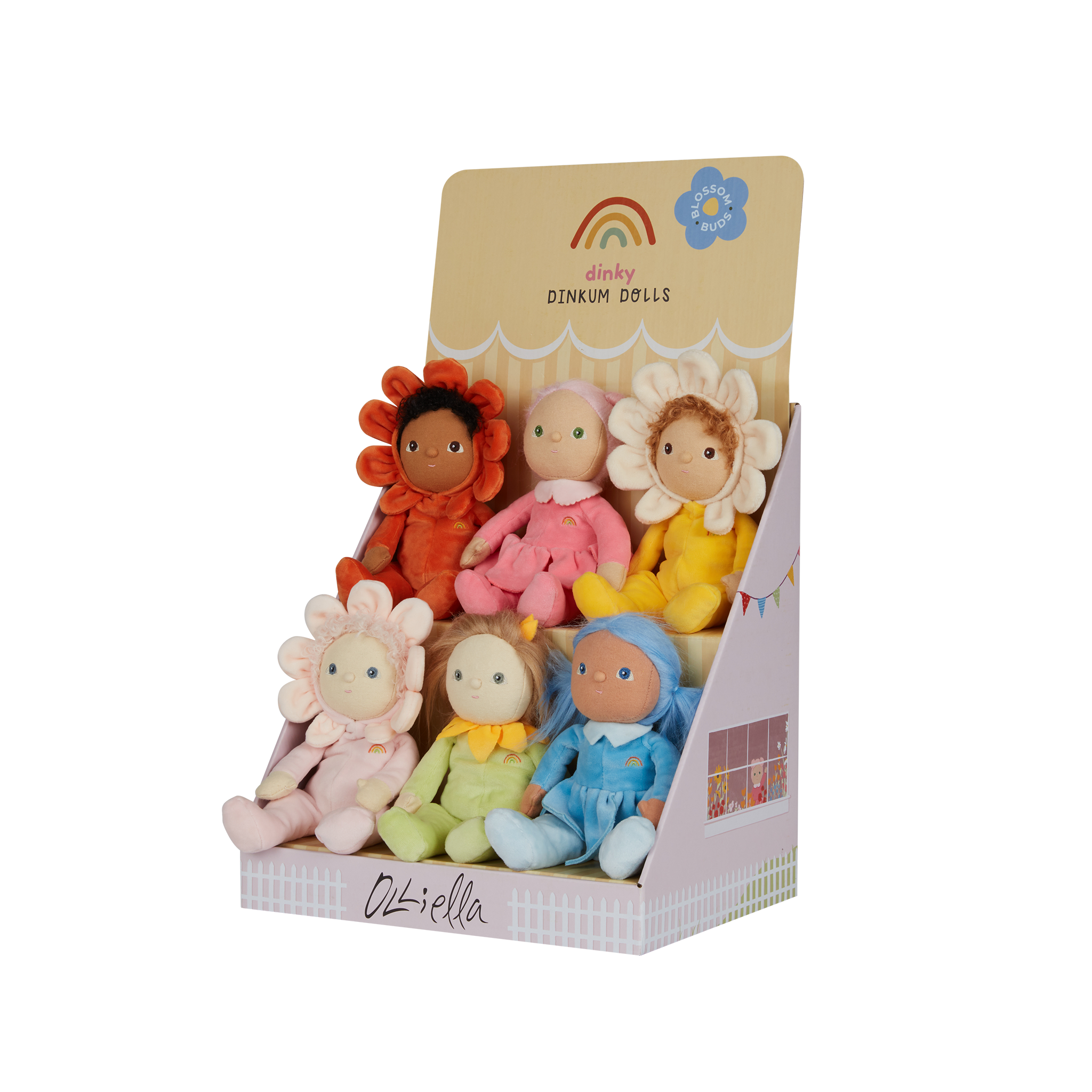 Dinky Dinkums Blossom Buds Multi Pack - Cute Floral Hair Clips for Girls, Women | Perfect for School, Parties, Weddings & Everyday Wear