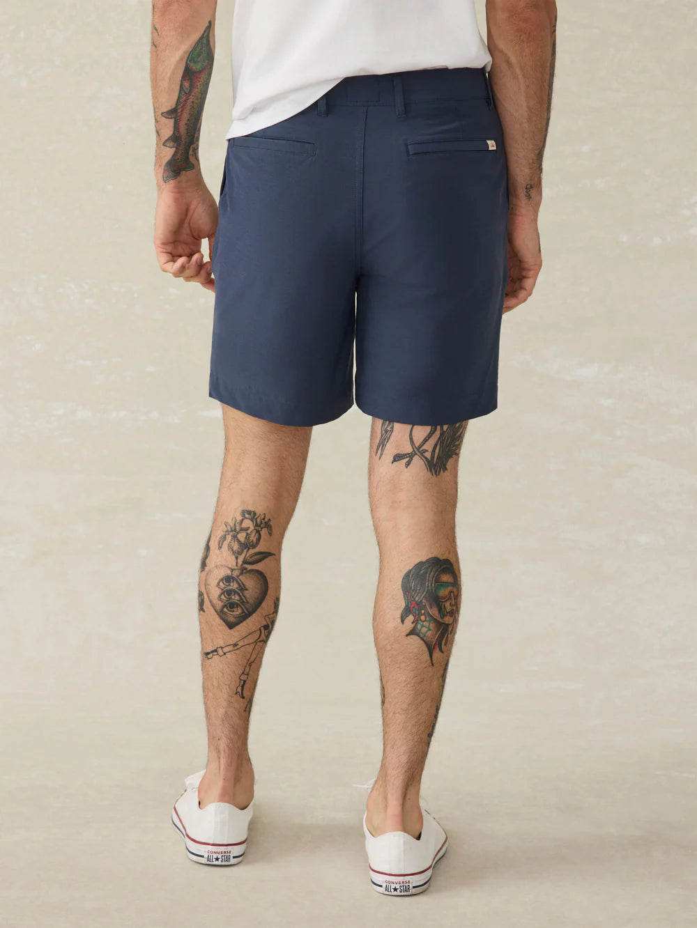 Faherty Men's 7 Inch All Day Short 2.0 - Lightweight Quick-Dry Casual Shorts in Blue Nights for Summer, Beach, and Outdoor Activities