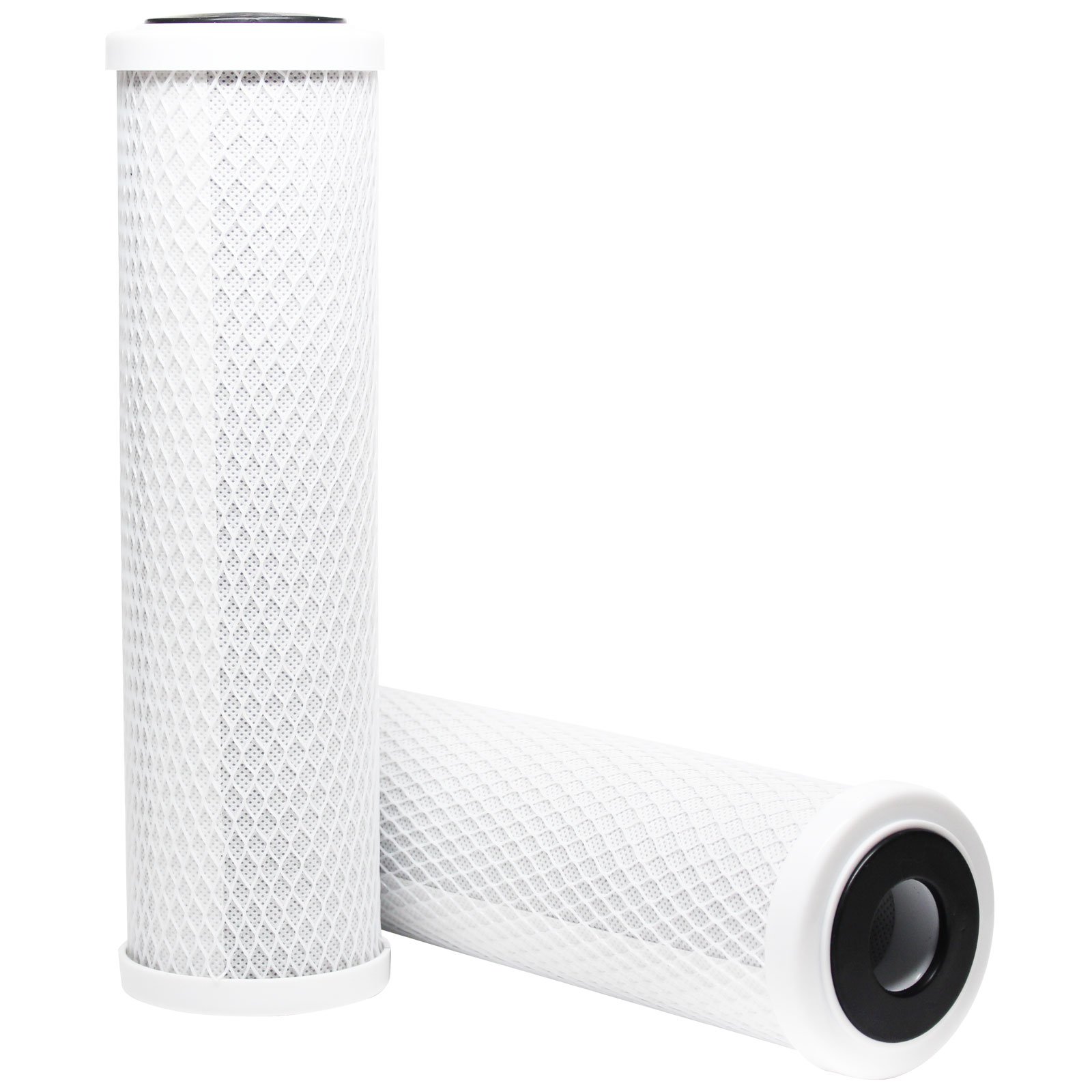 2-Pack US Water Systems 300-H-2510C-C Compatible Activated Carbon Block Water Filters - Universal 10 Inch Replacement for US Water Clear Commercial Filter Housing - Denali Pure - Perfect for Home, Office & Restaurant Water Filtration Systems