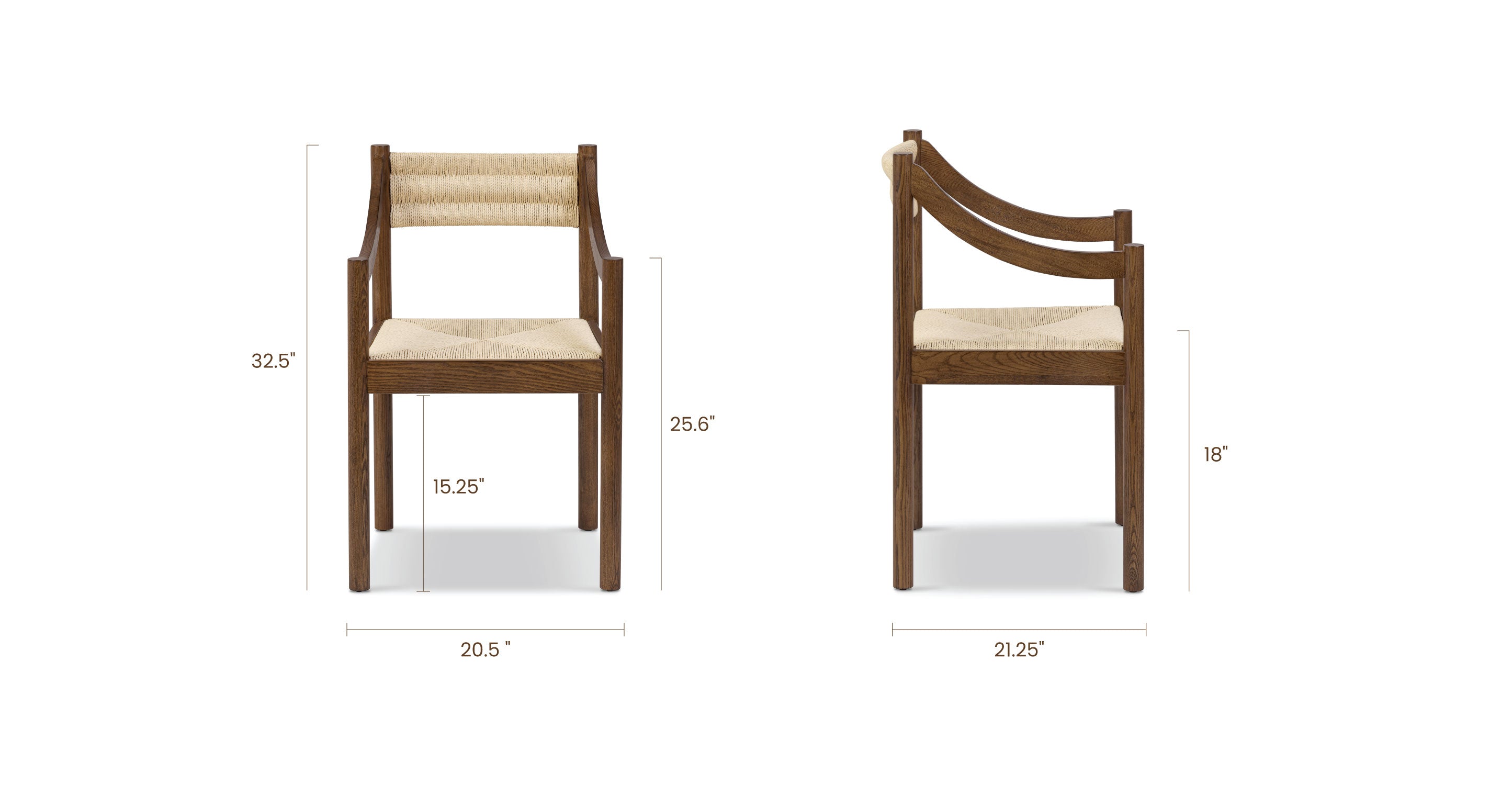 Torge Modern Dining Chair - Sturdy Wooden Kitchen Chairs with Padded Seat - Comfortable Home & Restaurant Furniture for Dining Room, Kitchen, and Cafe Use