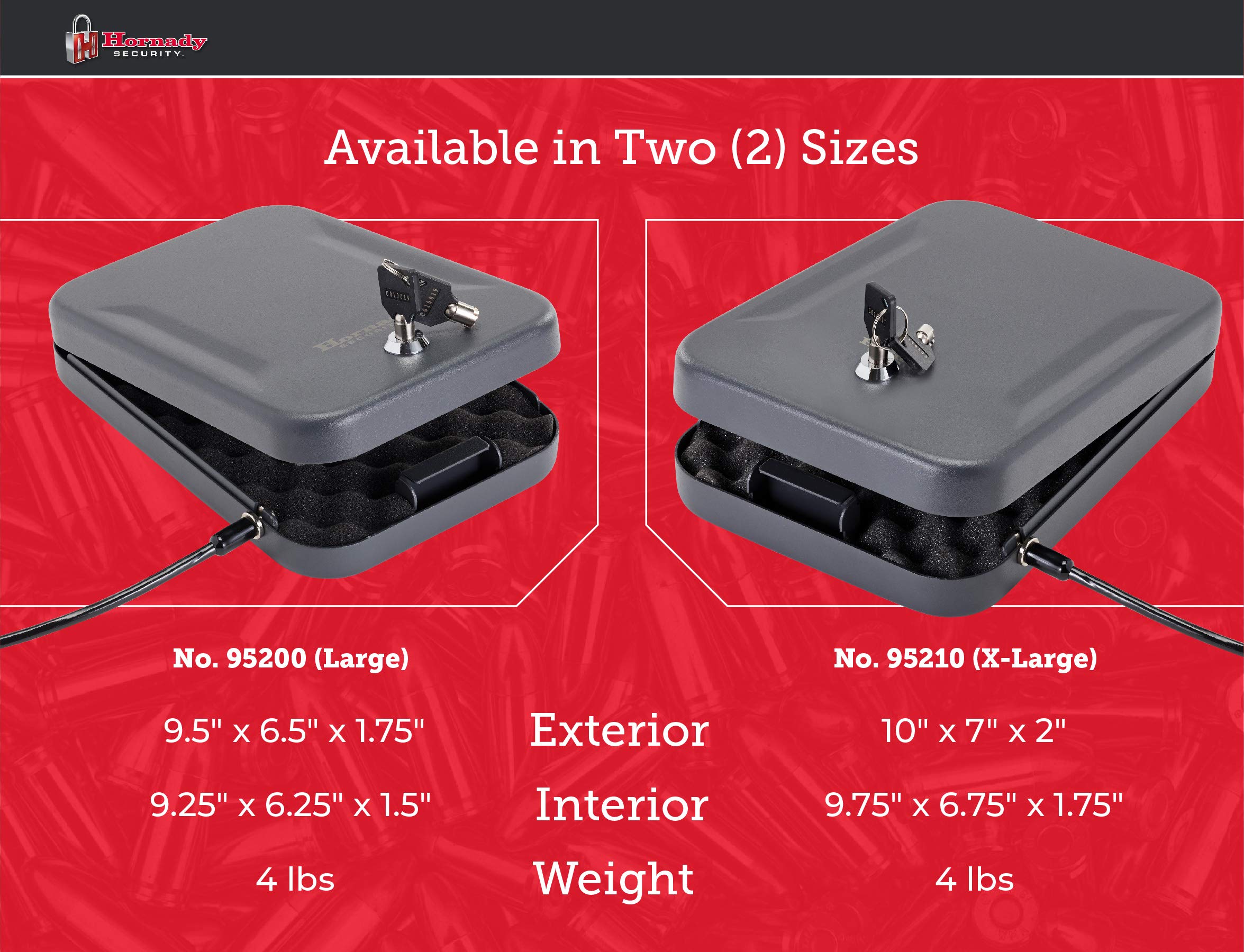 Hornady Lockbox for Guns and Valuables - Secure Handgun Safe with Keypad Entry | Perfect for Home, Office & Travel Security