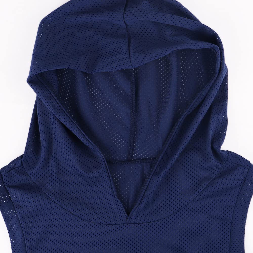 Women's Breathable Mesh Hoodie - Sleeveless Workout Top for Running, Gym & Yoga | Lightweight Athletic Shirt for Women's Fitness & Activewear