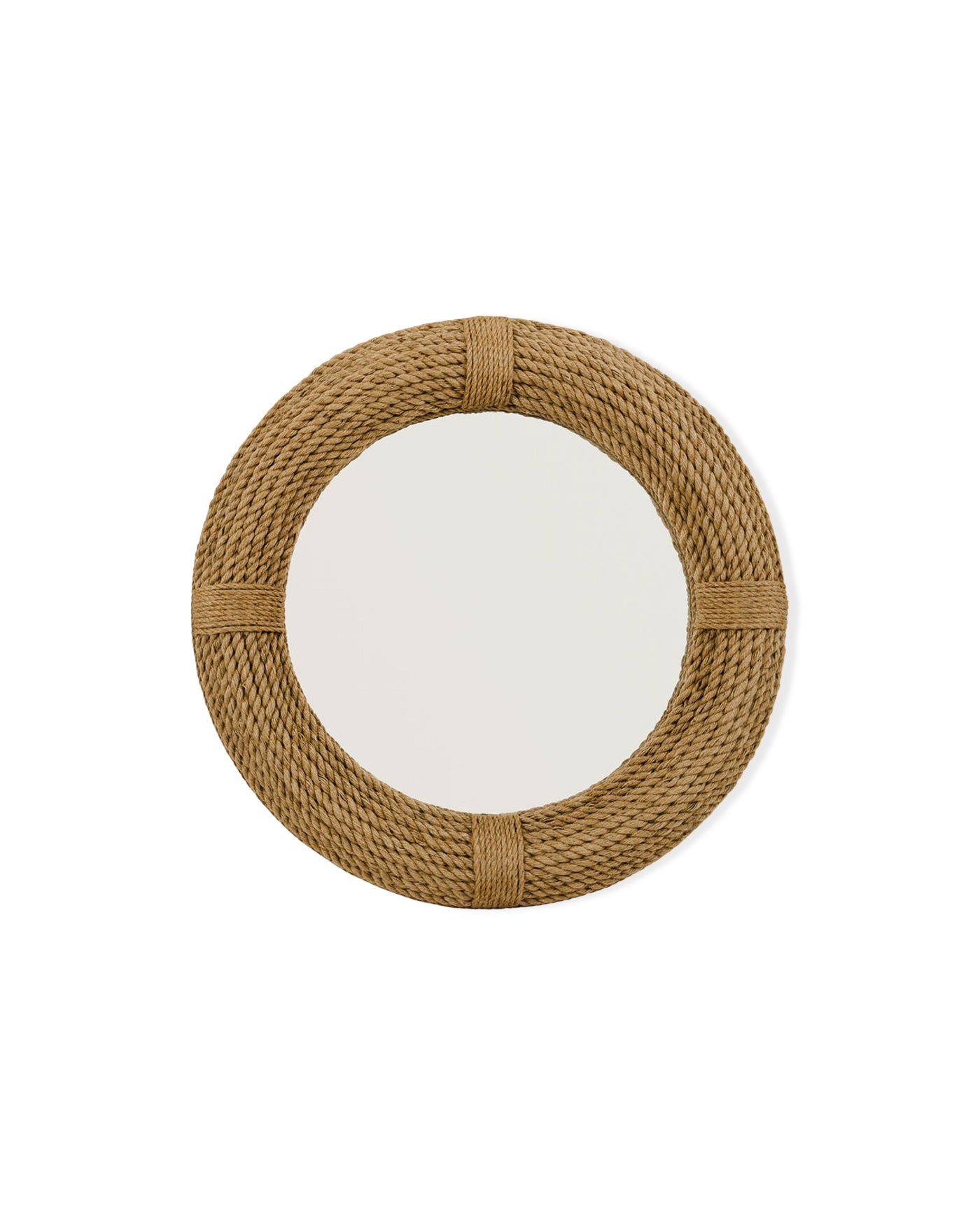 Stylish Round Rope Mirror - Decorative Wall Hanging for Living Room, Bedroom & Bathroom | Boho Coastal Home Decor