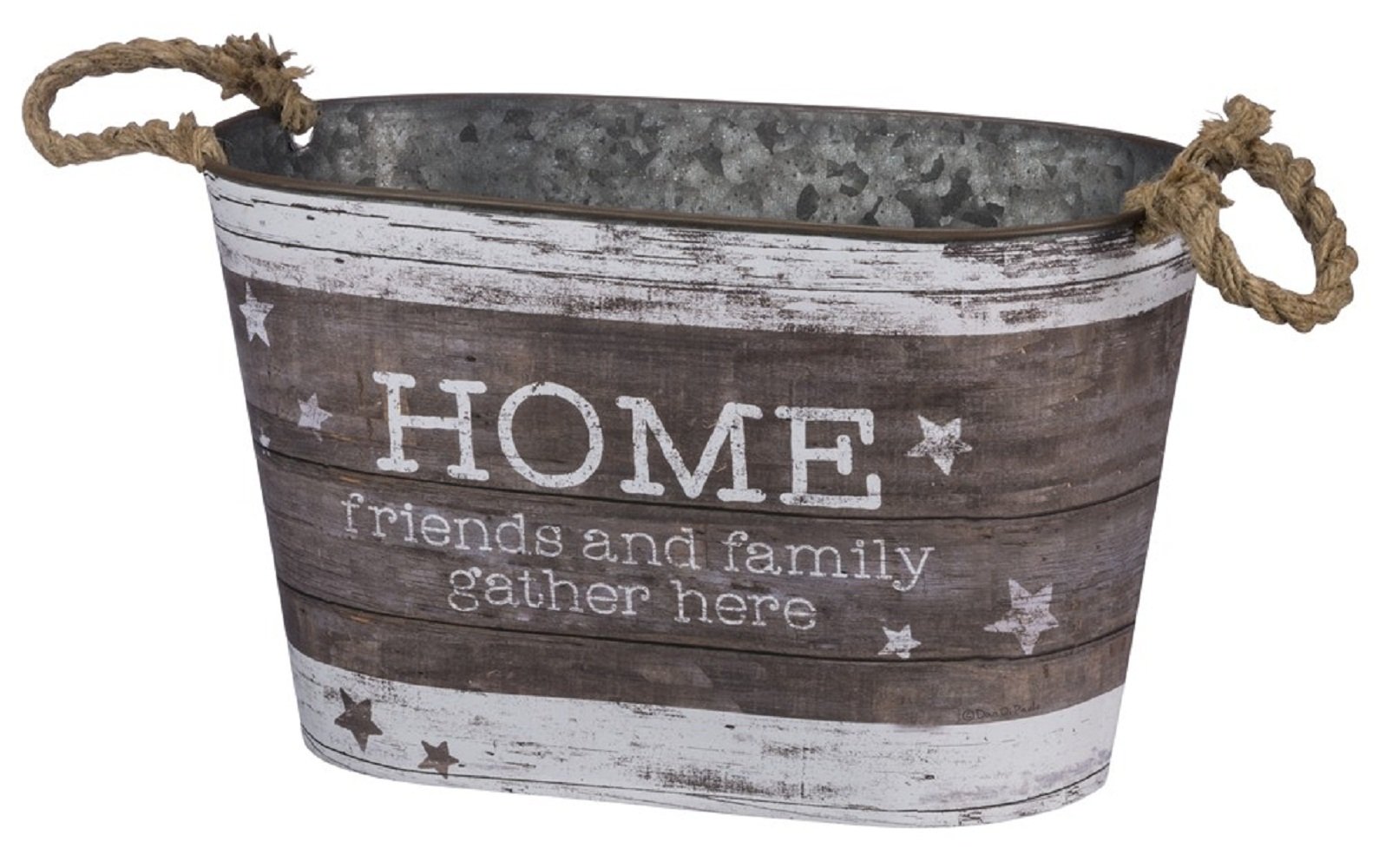 Primitives By Kathy Vintage Tin Bucket Tool Organizer - Rustic Home Decor for Kitchen, Bathroom & Office - Perfect for Friends & Family Gatherings