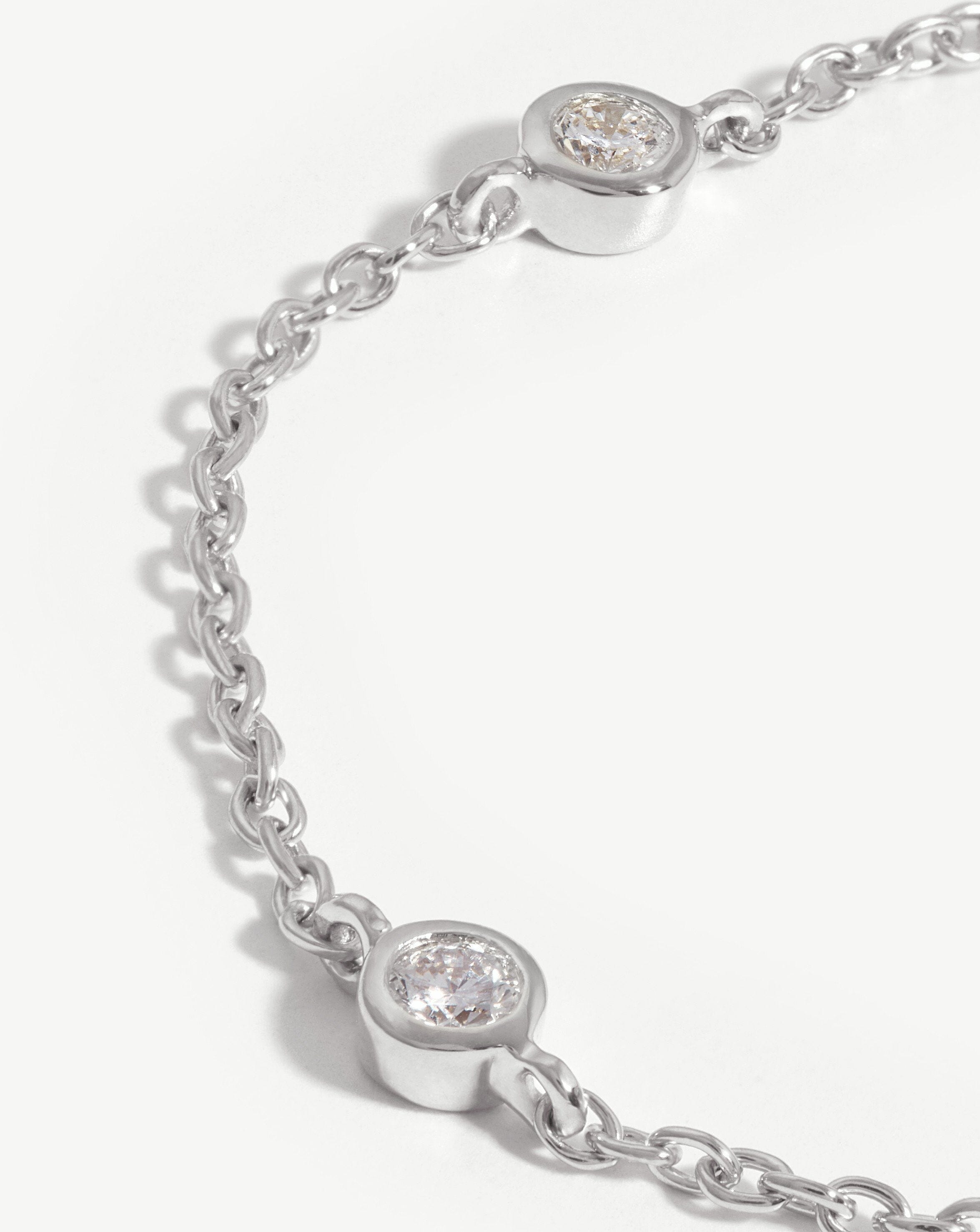 Exquisite Floating Diamond Bracelet for Women - Elegant 14K Gold Plated Tennis Bracelet - Perfect for Weddings, Anniversaries & Special Occasions
