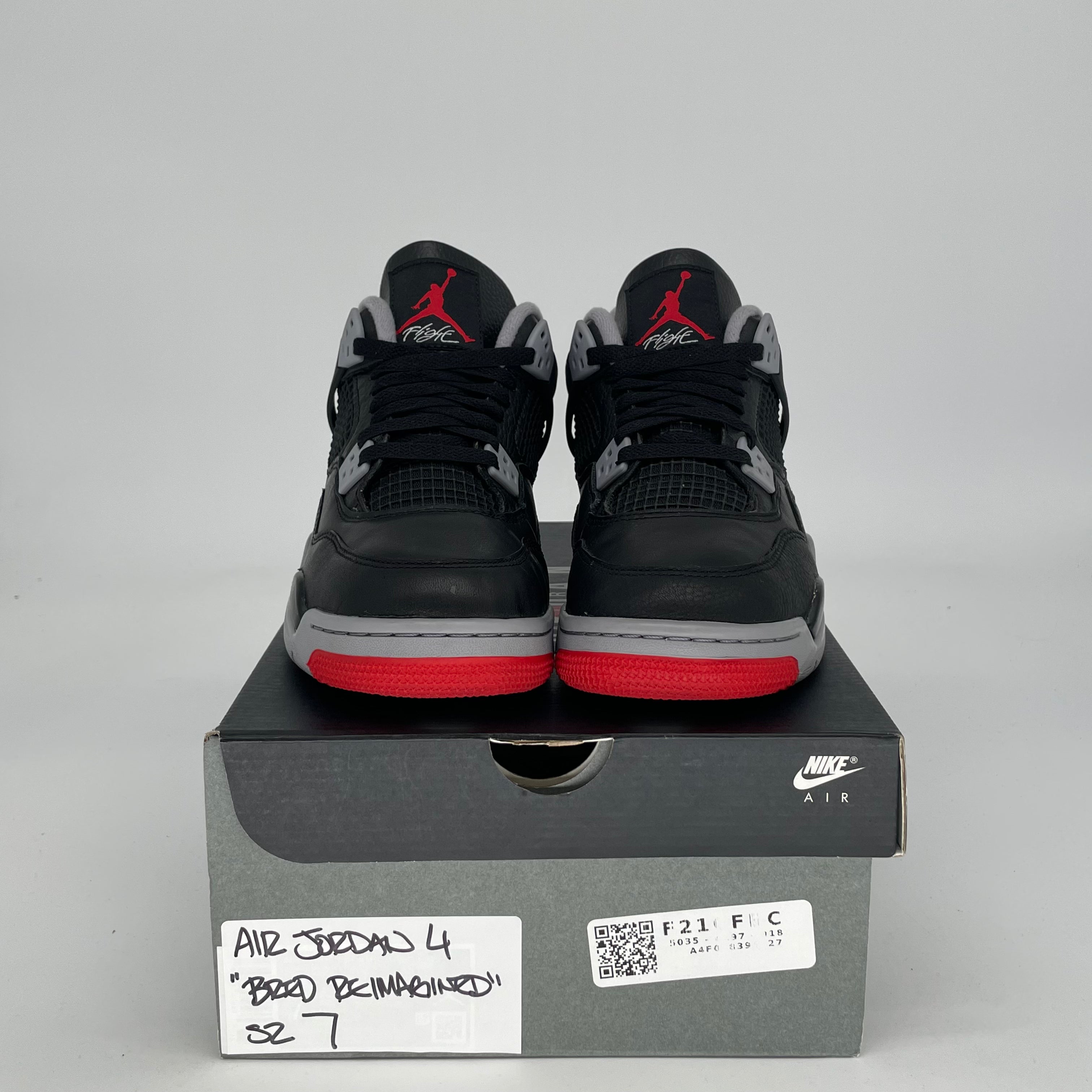 AIR JORDAN 4 BRED REIMAGINED Basketball Shoes - Men's Size 7/Women's Size 8.5 - Style Code FQ8213-006 | Perfect for Streetwear, Sneaker Collecting & Basketball Games
