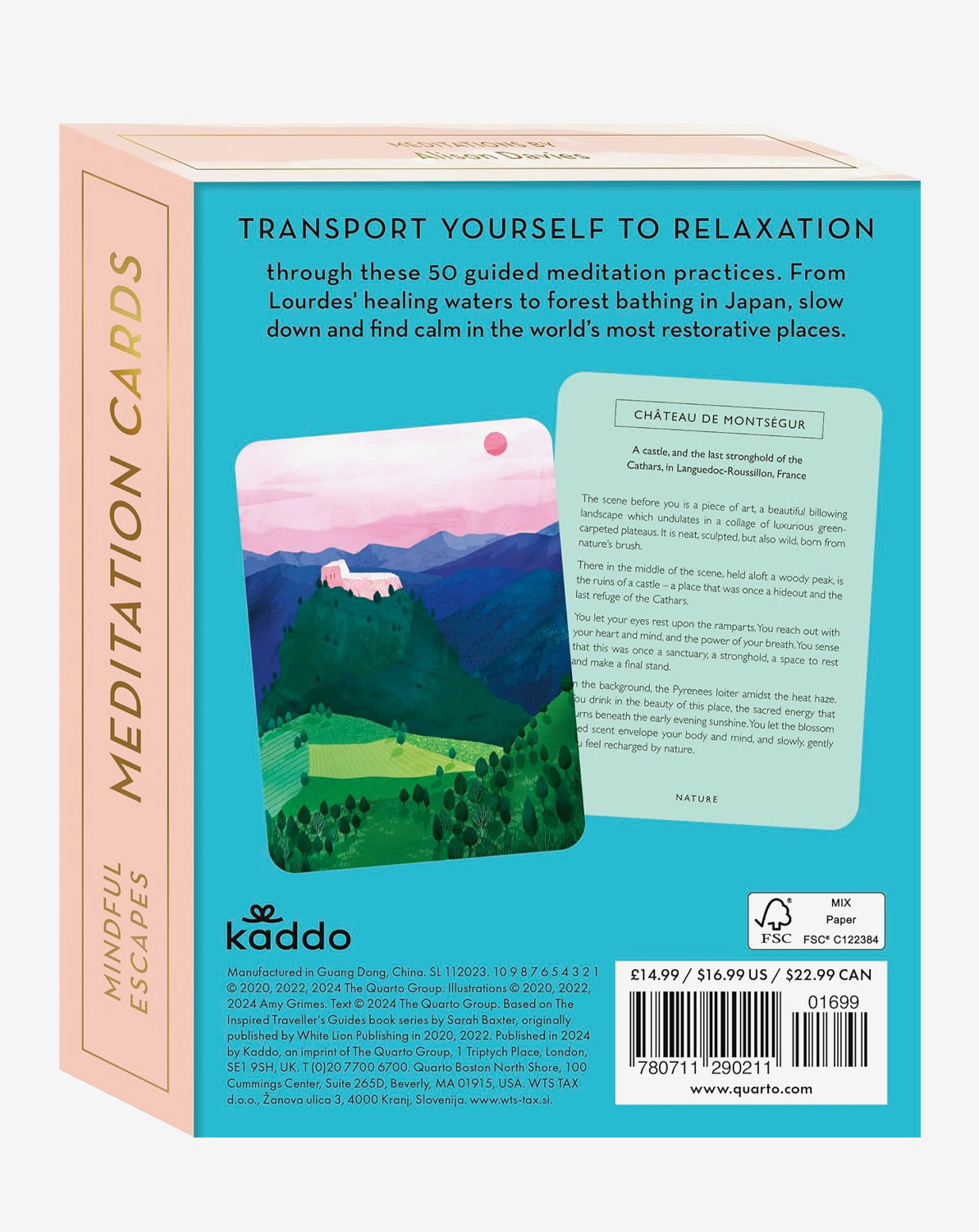 Mindful Escapes Meditation Cards - 50 Inspiring Mindfulness Prompts for Stress Relief & Relaxation | Perfect for Yoga, Therapy Sessions & Daily Self-Care Practice