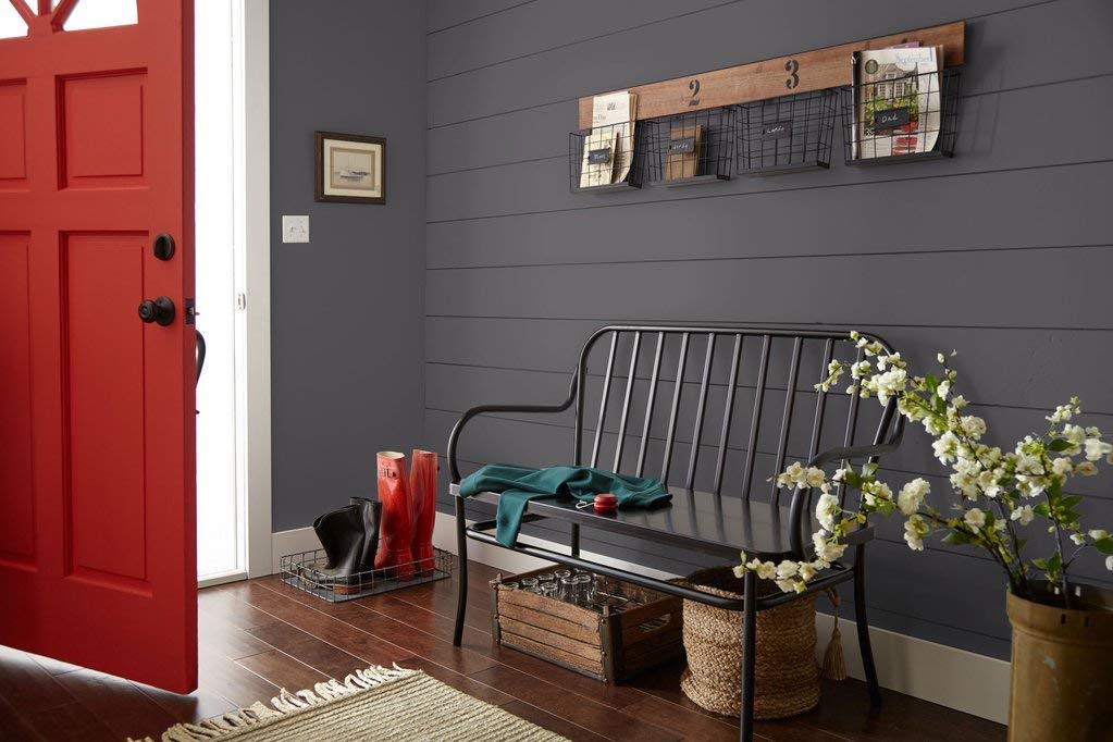THE ONE Paint & Primer: Most Durable All-in-One Interior & Exterior Paint for Furniture, Cabinets, Doors, Walls - Fast Drying Gloss Finish (Grey, 1 Liter) - Perfect for Kitchen, Bathroom & DIY Home Projects