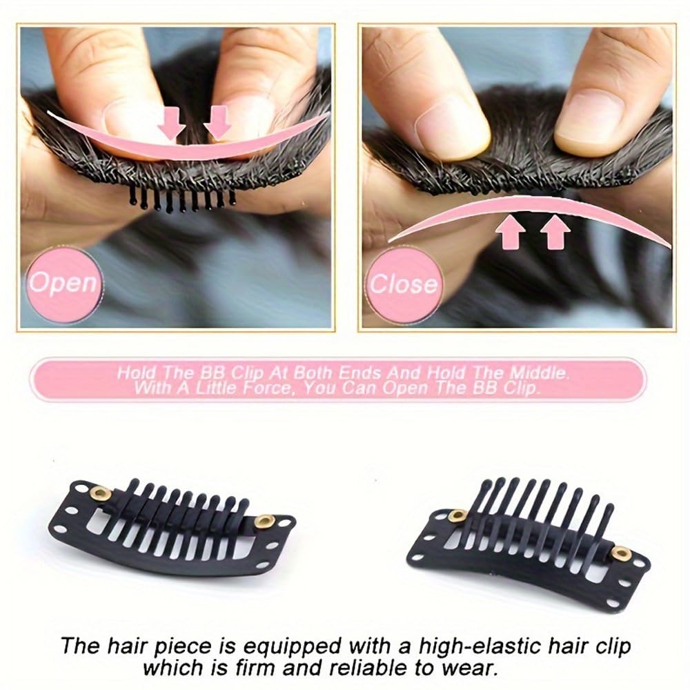 100% Human Hair Clip-in French Bangs with Sideburns - Natural Looking Fringe Hair Extensions for Women (Light Brown) | Perfect for Daily Wear, Cosplay & Special Occasions