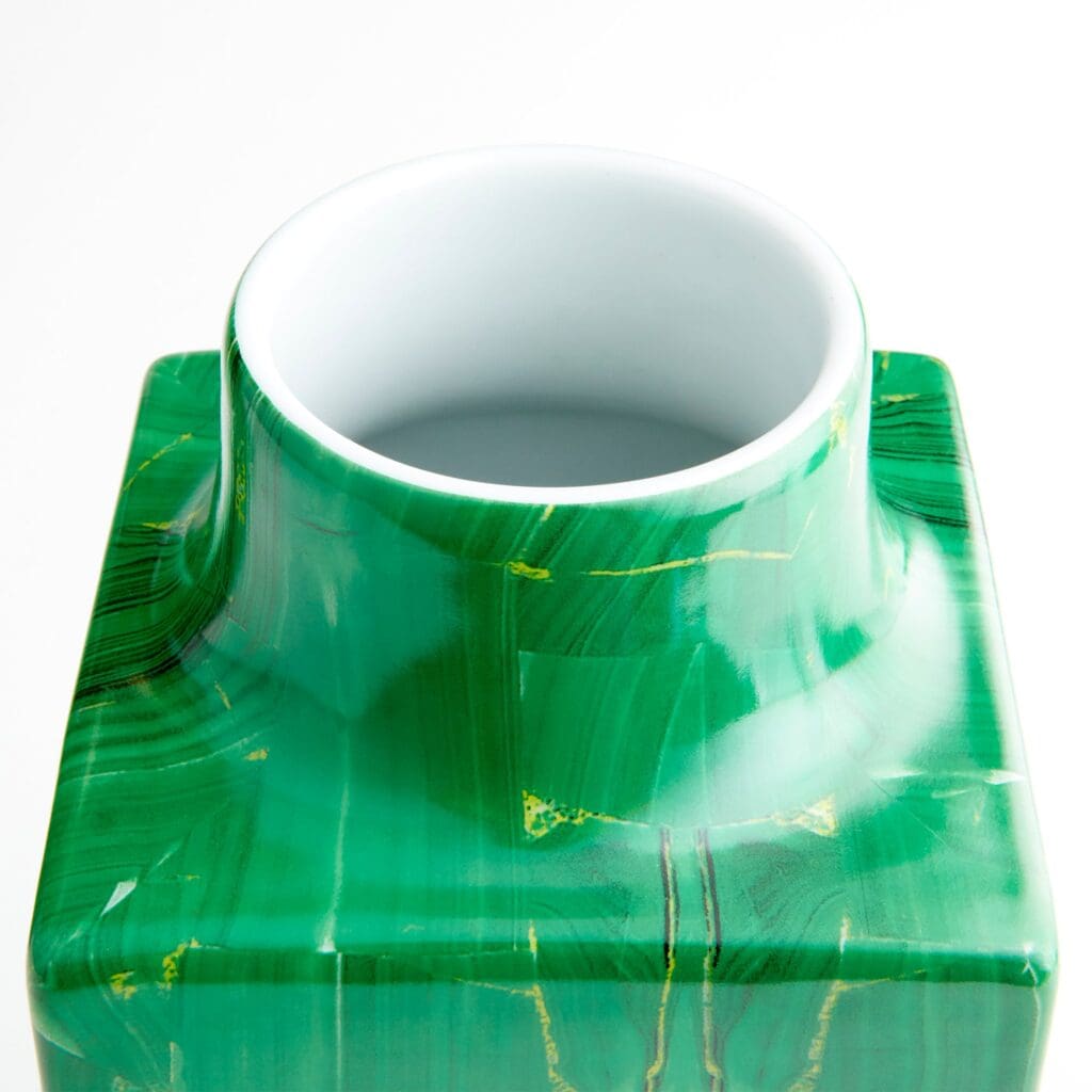 Cyan Design 09871 Large Malachite Jaded Vase - Elegant Home Decor for Living Room, Dining Table & Wedding Centerpieces