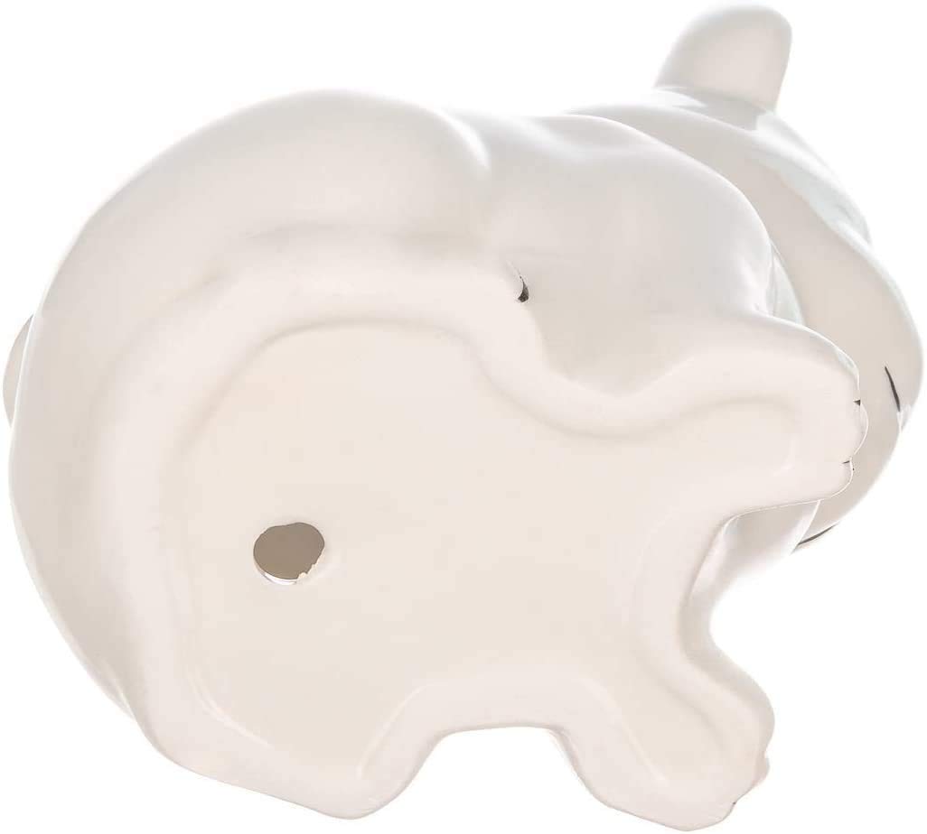 Cute Bulldog Succulent Planter - Ceramic Animal Flower Pot for Indoor Plants | Home Office Desk Decor, Gift for Plant Lovers