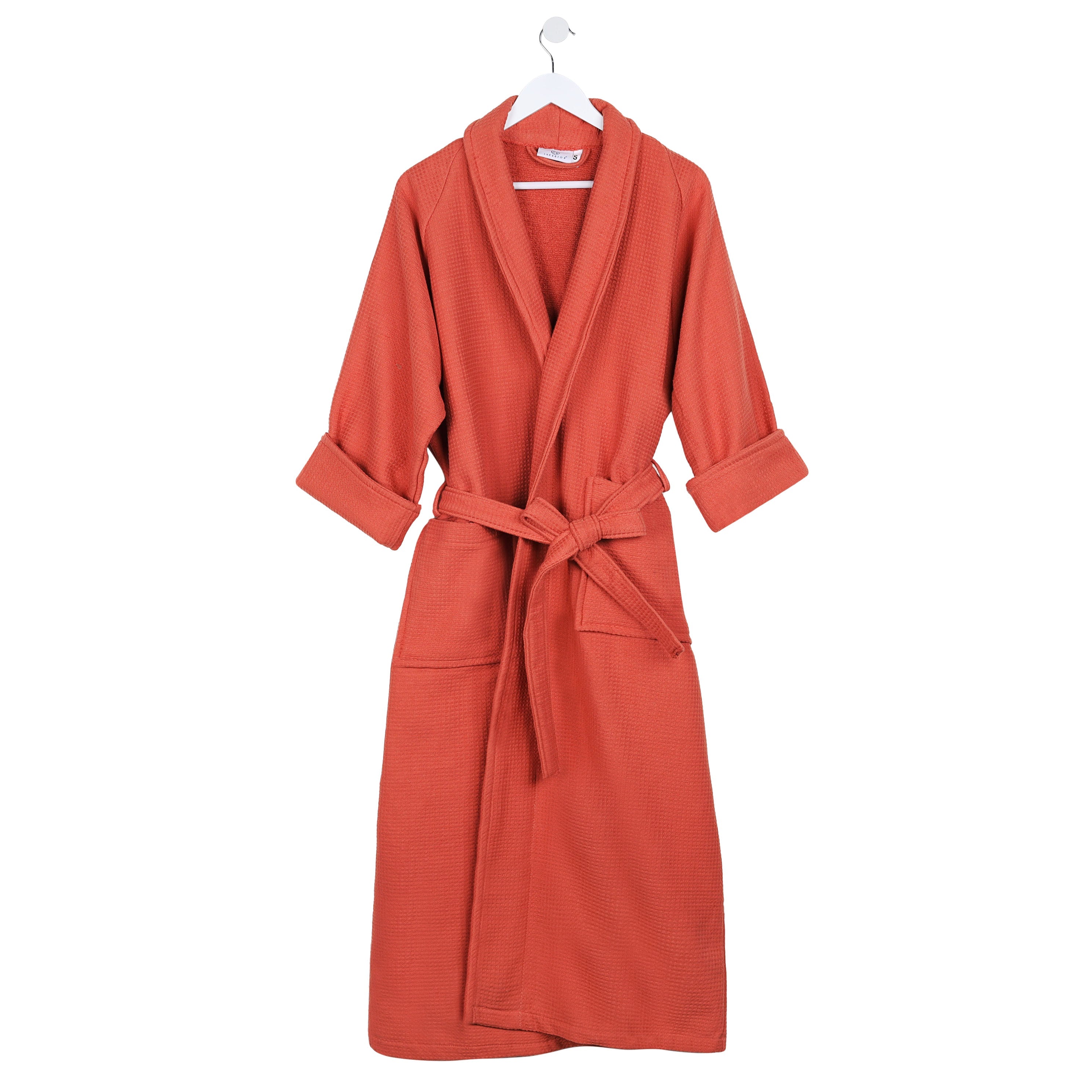 Premium Waffle Weave Cotton Bathrobe - Ultra Soft, Lightweight & Oversized Unisex Robe for Men & Women | Perfect for Spa, Lounge & Post-Shower Comfort